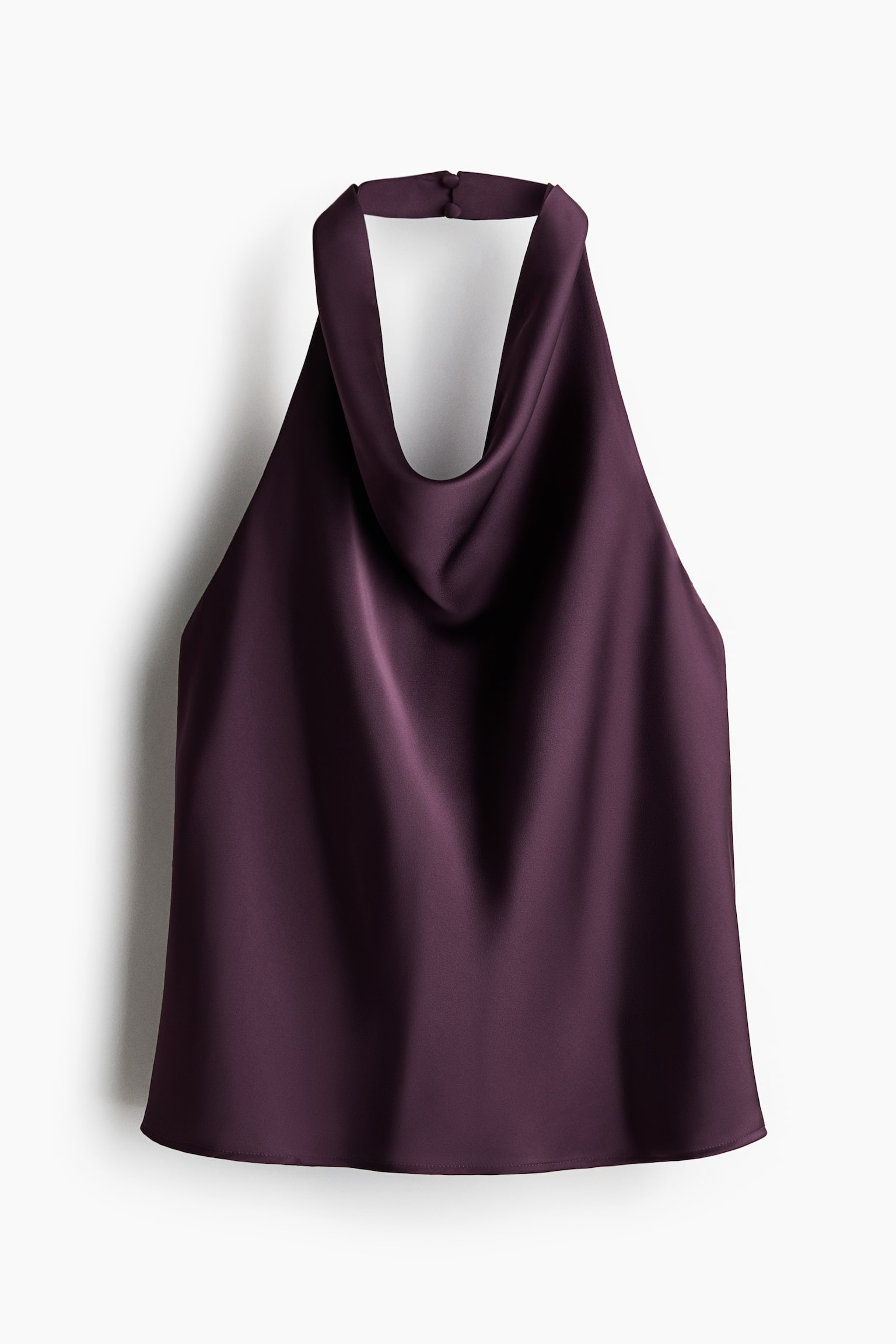 Halterneck Top - Purple/Black