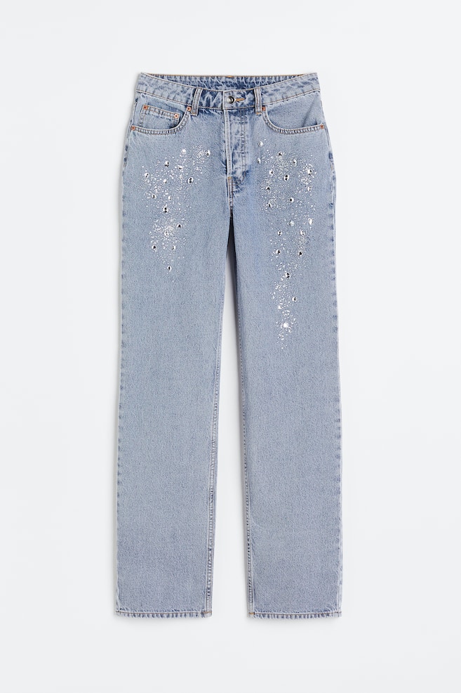 90s Straight High Jeans - Ljus denimblå - 1