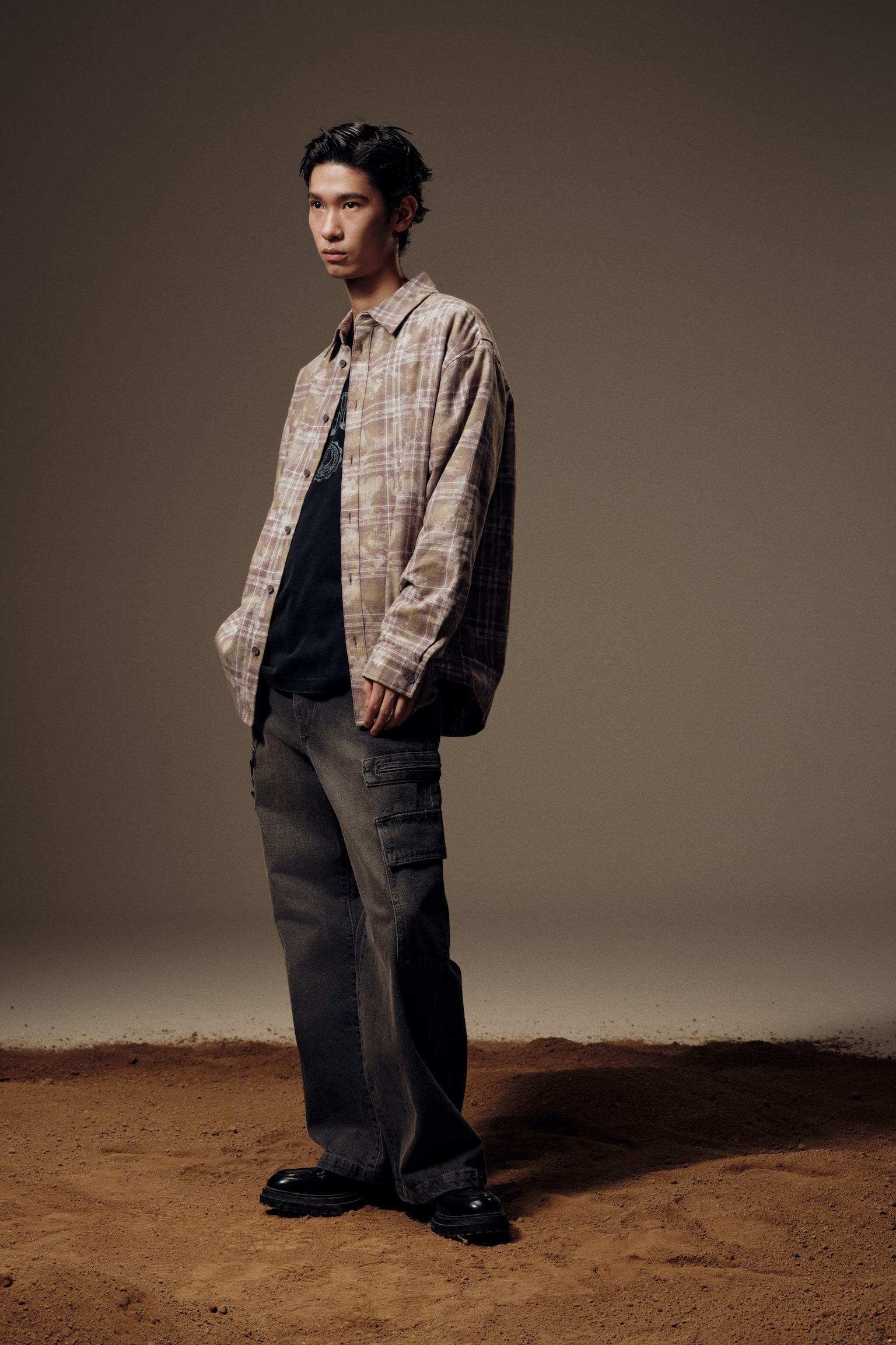 Áo sơ mi khoác nhẹ Loose Fit - Màu xanh lá/Kẻ ca rô tím/Kẻ ca rô xanh dương/xanh lá - 7