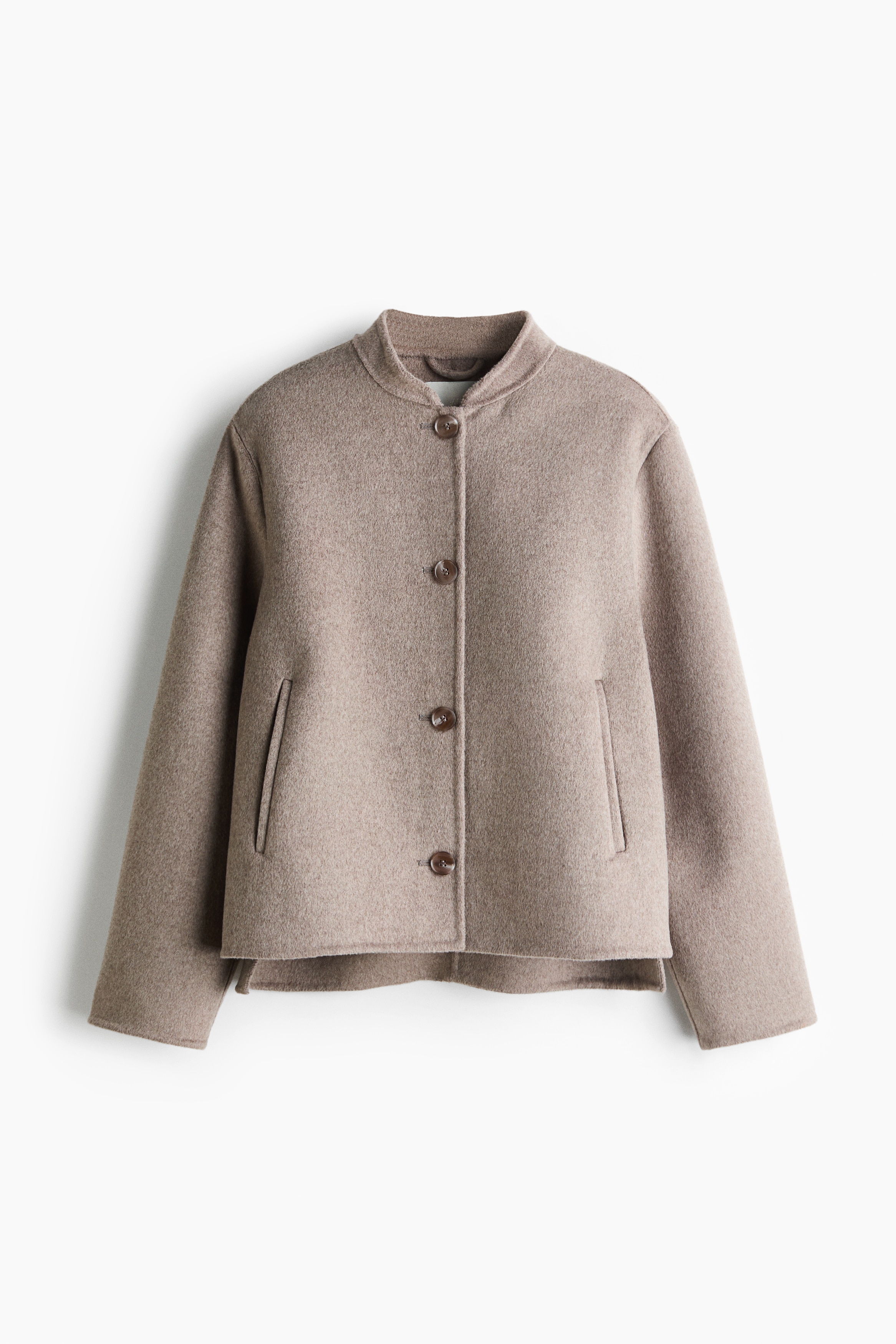 Handmade wool-blend jacket - Light taupe