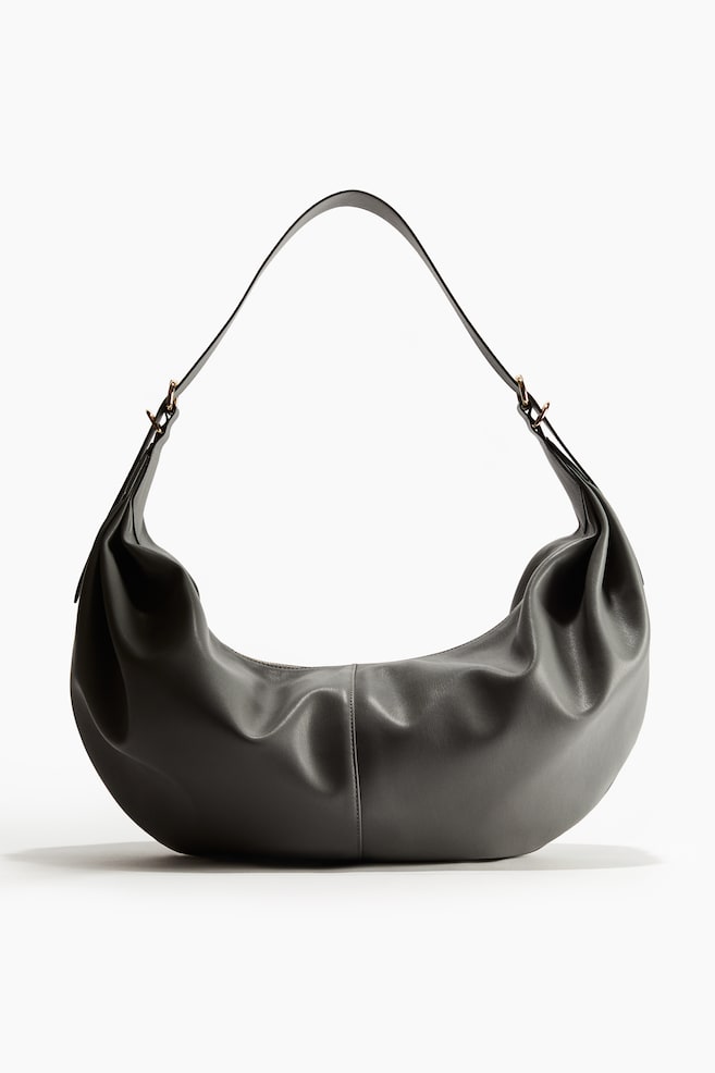 Rounded shoulder bag - Grey - 1