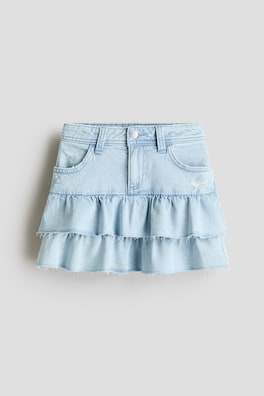 Jeanskjol med volanger