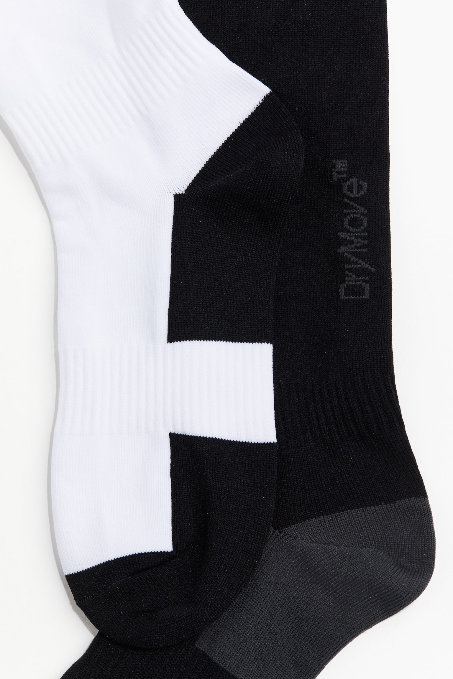 2-pack football socks in DryMove™ - Black/White - 2