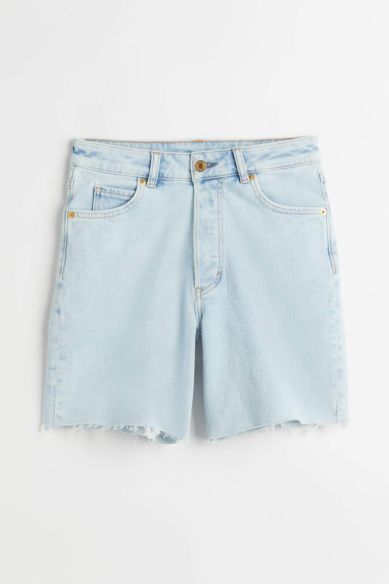 90s Cutoff High Waist Shorts - High waist - Short - Light denim blue ...