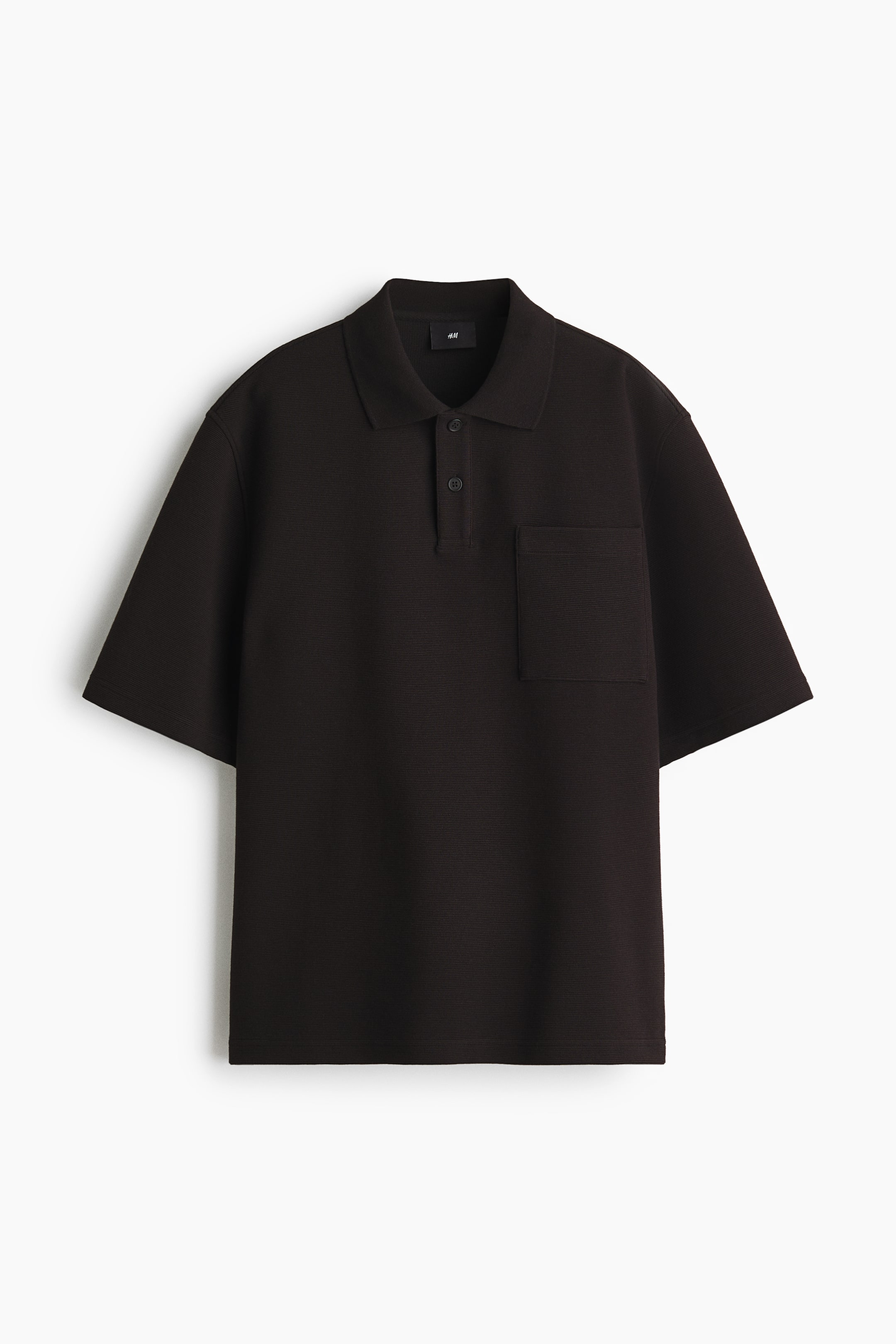 查看大圖: Loose Fit Polo shirt - Black - Men | H&M HK 1