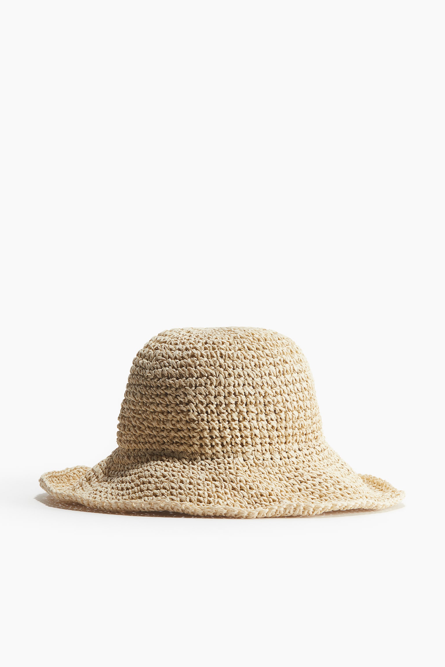 Wavy-brim straw hat - Light beige/Beige/Rust orange - 1