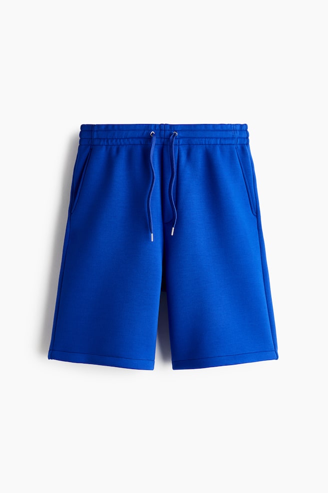 Relaxed-Fit Scuba Shorts - Bright blue/Cream/Brown/Dark gray - 1