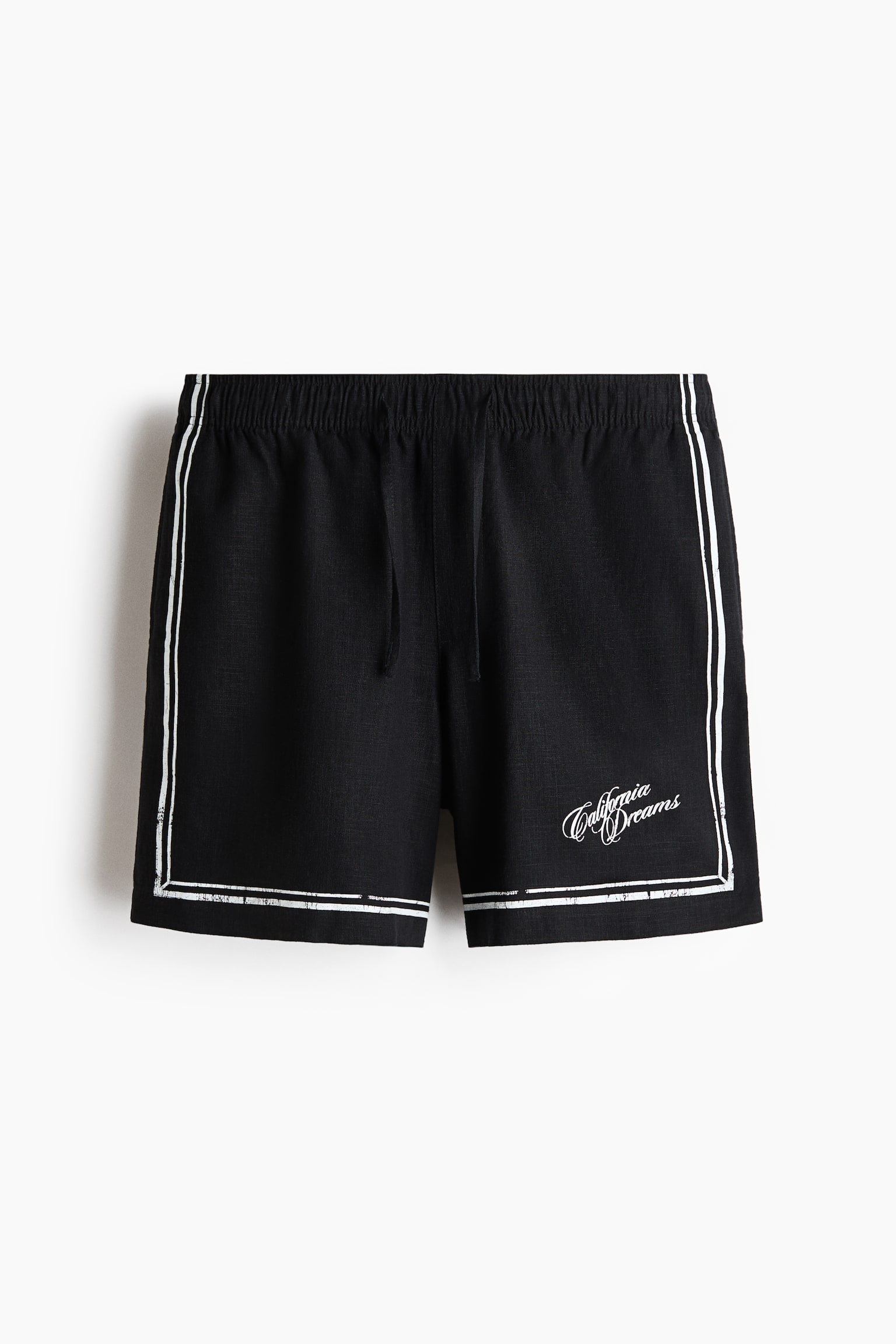 Calções com estampado Loose Fit - Preto/California dreams - 1