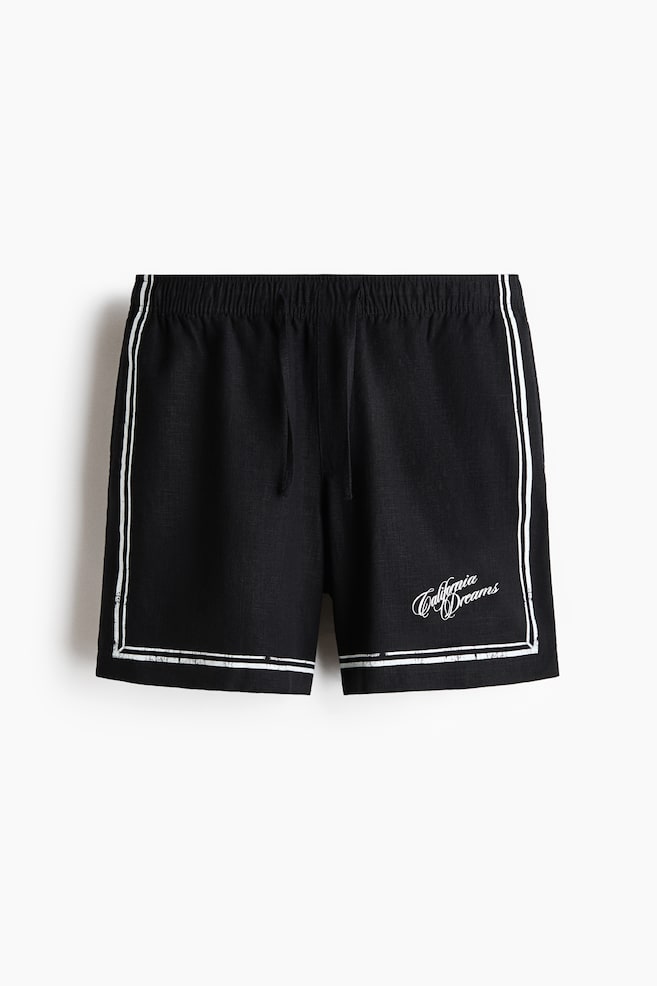Loose Fit Printed shorts - Black/California Dreams - 1