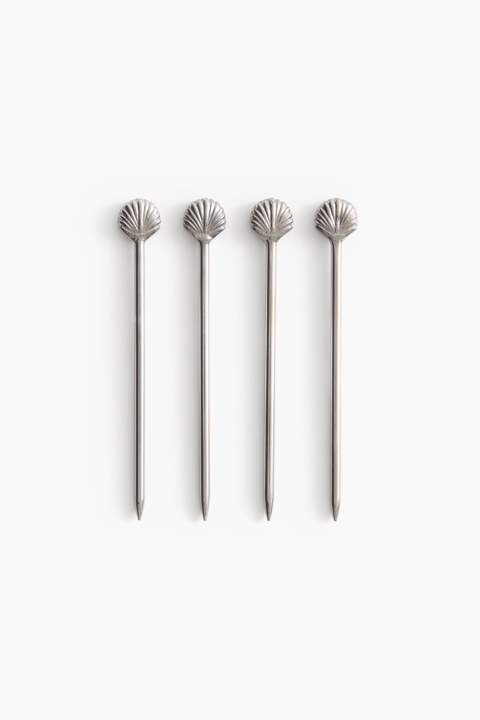 Pack de 4 palillos de cóctel con diseño de concha - 2
