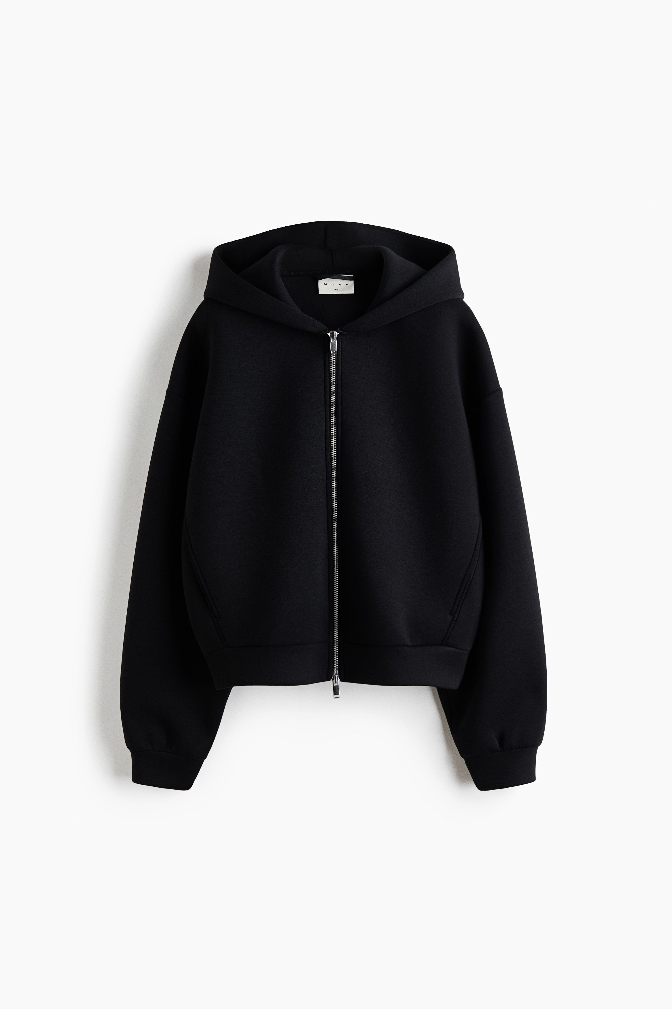 Sports scuba zip-through hoodie - Black/Light grey