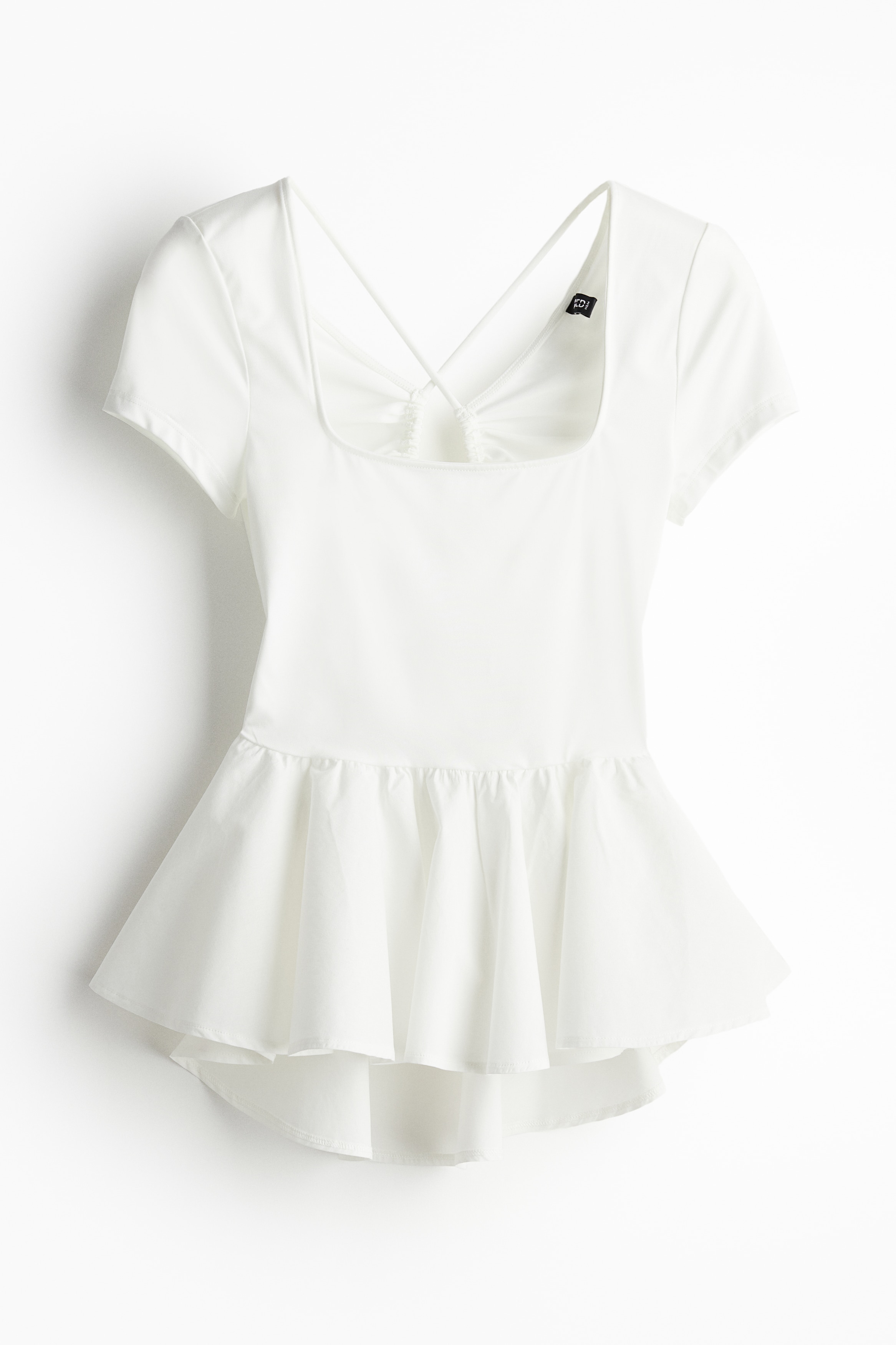 cream peplum top