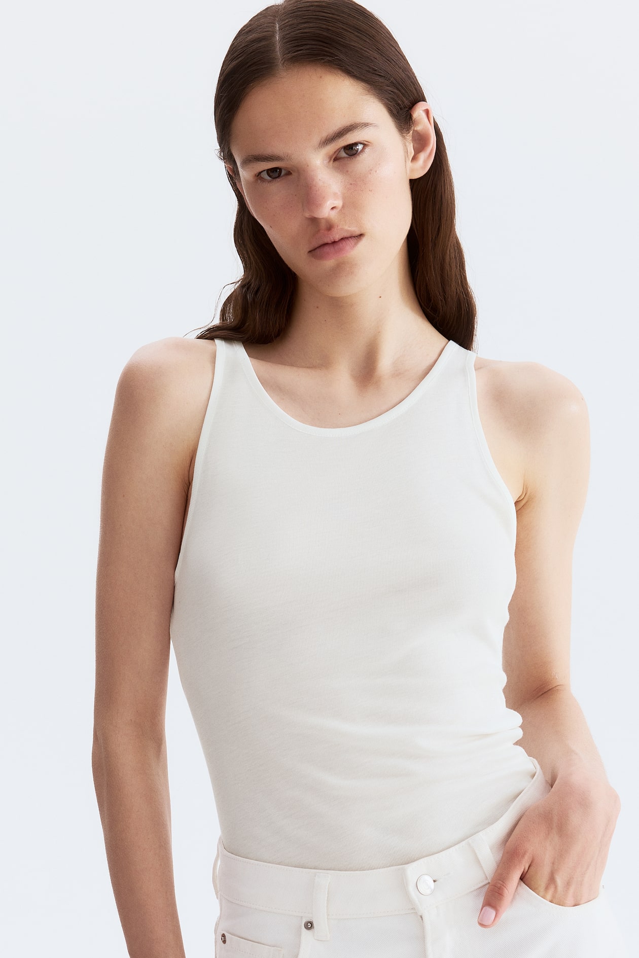Silk-Blend Tank Top - image 4