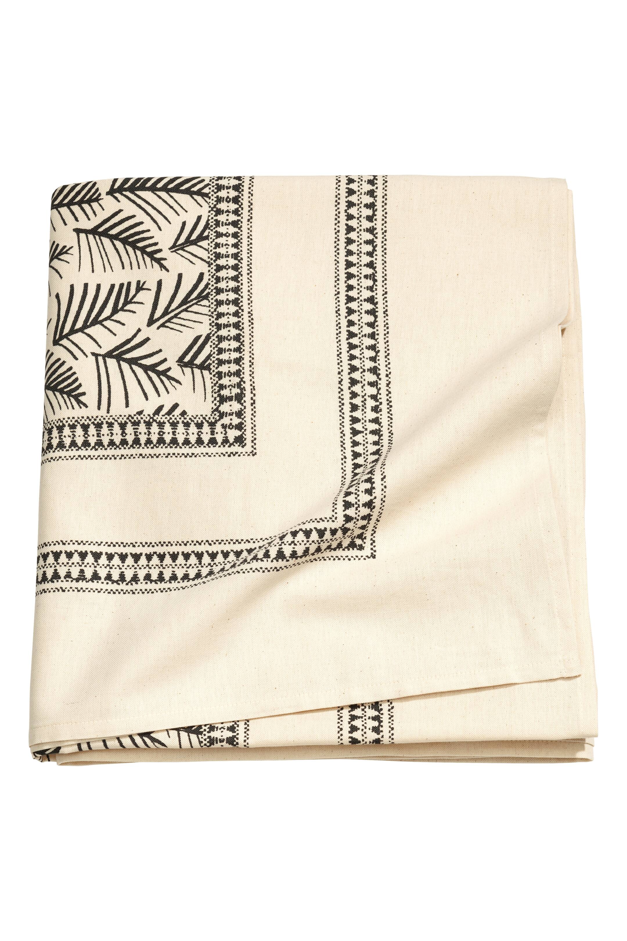 Agrandir l'image: Nappe en coton à motif - Écru/feuille - Home All | H&M FR 1