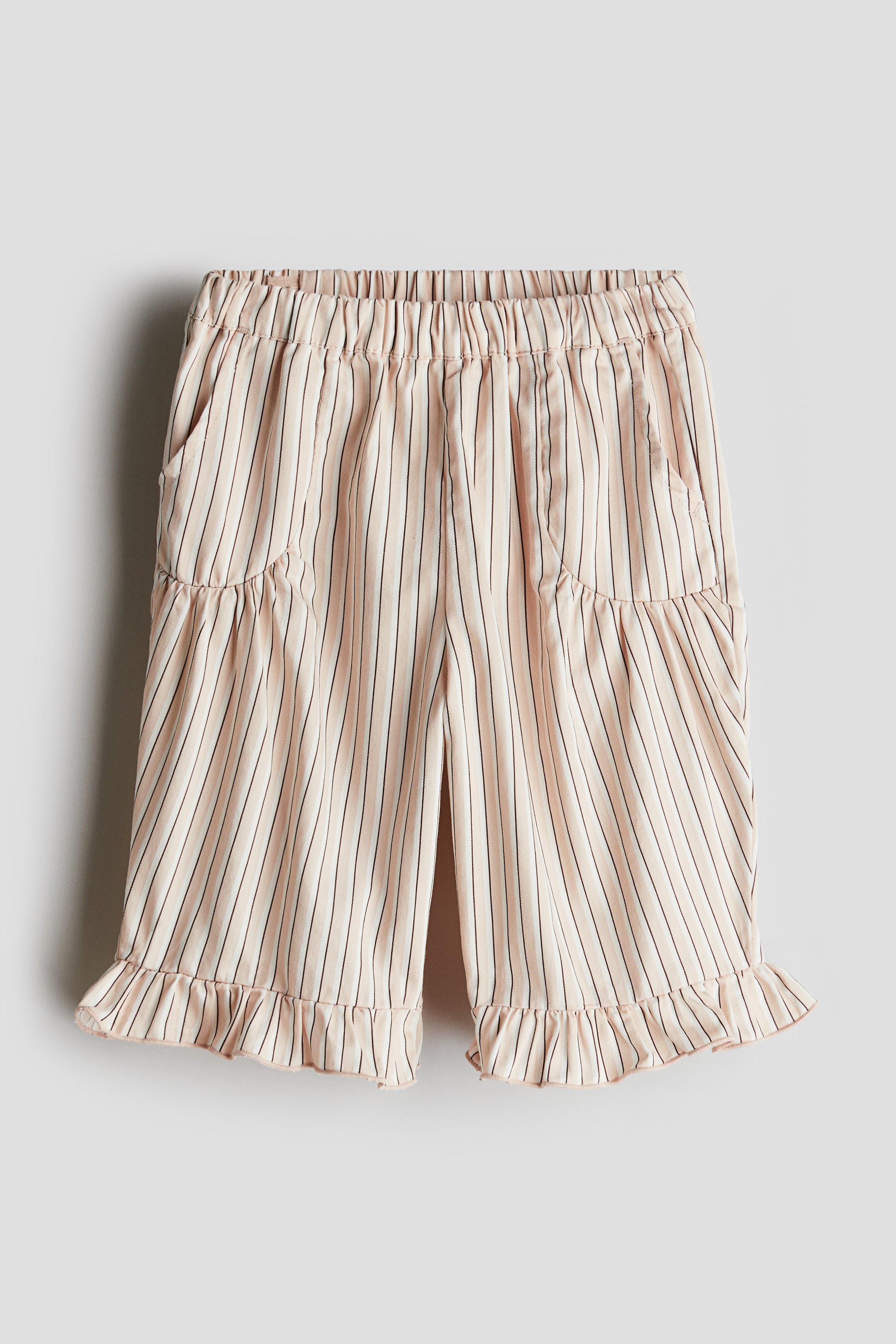 Ruffled Cotton Poplin Pants