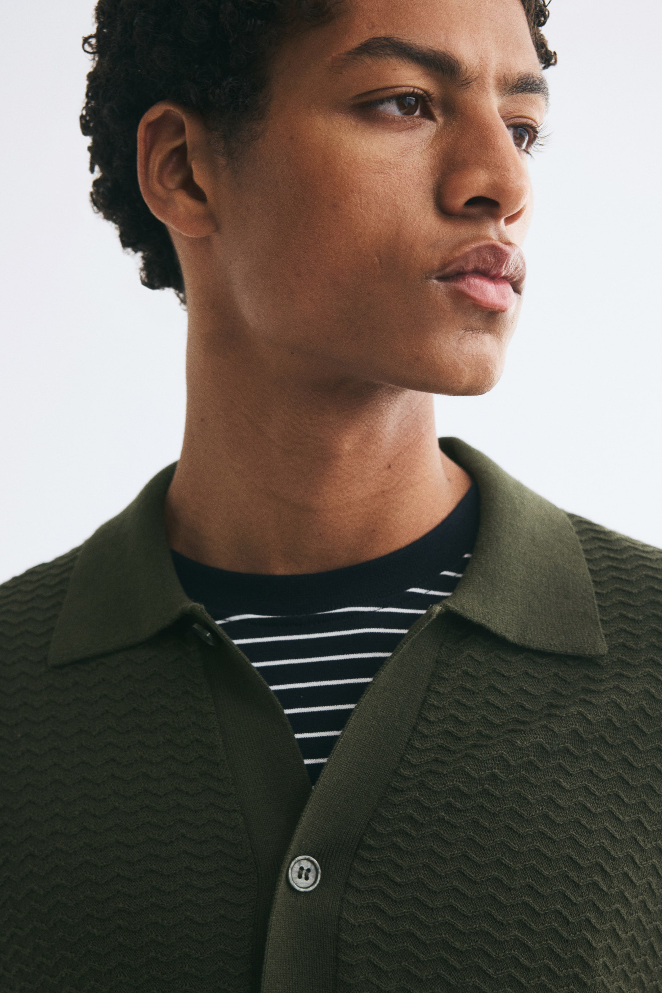 Regular-Fit Textured-Knit Shirt