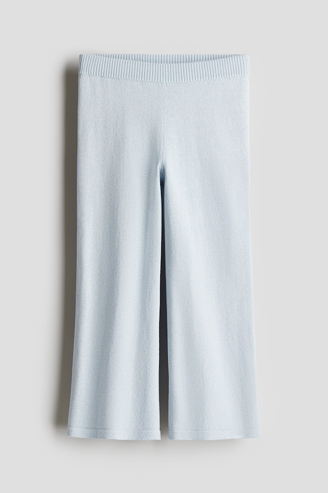 Glitzernde Leggings aus Feinstrick - Hellblau/Hellrosa - 1