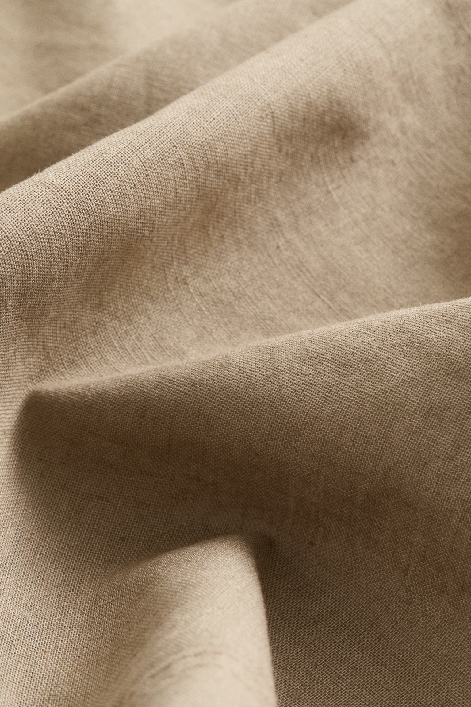 Dobbelt/kingsize sengekappe i hørblanding - Beige/Hvid/Beige/Lysegrå - 2