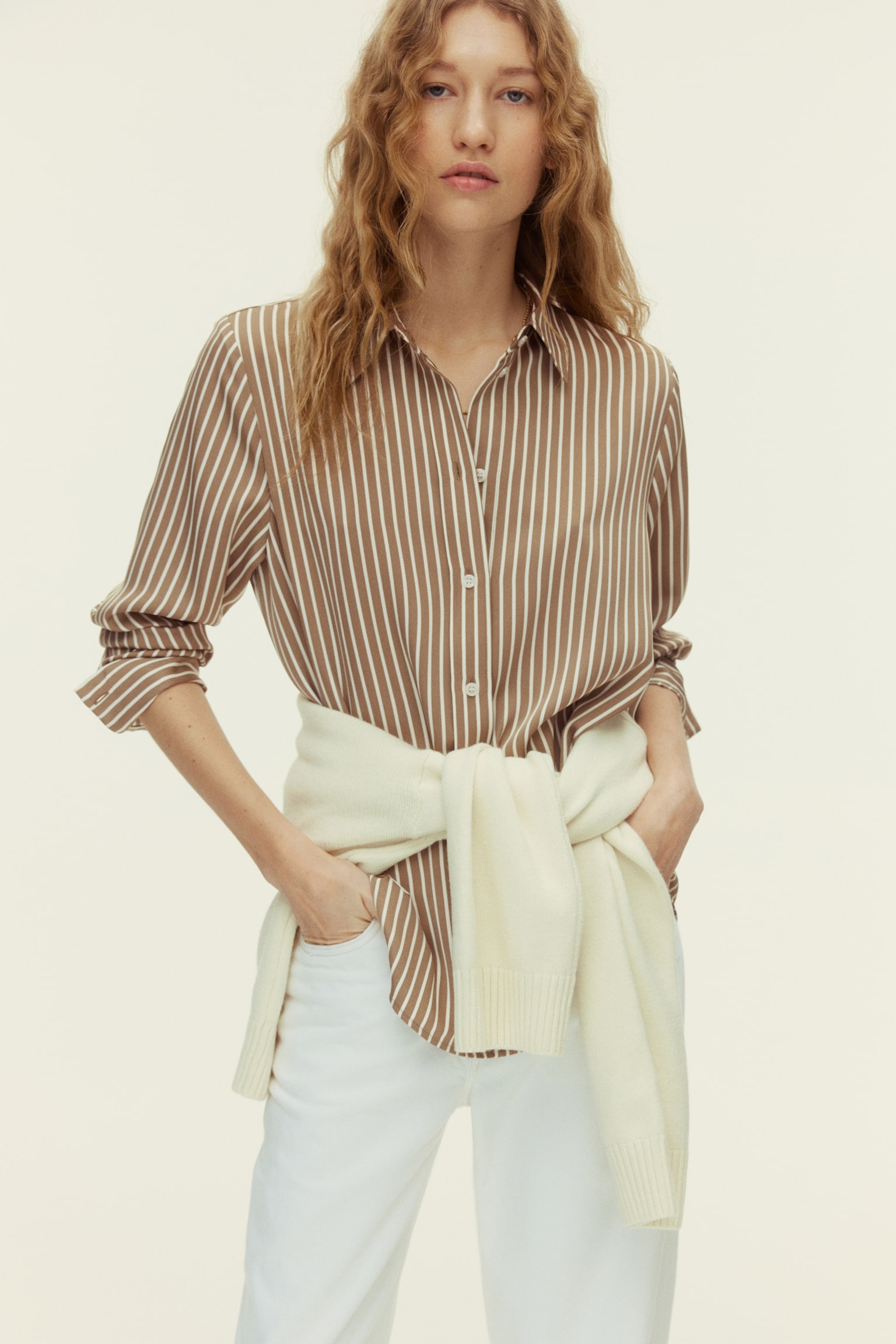 Shirt - Beige/Striped/Navy blue/Striped/White/Burgundy/Pink striped/Black/Navy blue/Patterned/Khaki green/Patterned/Cream/Patterned/Burgundy/Striped - 5