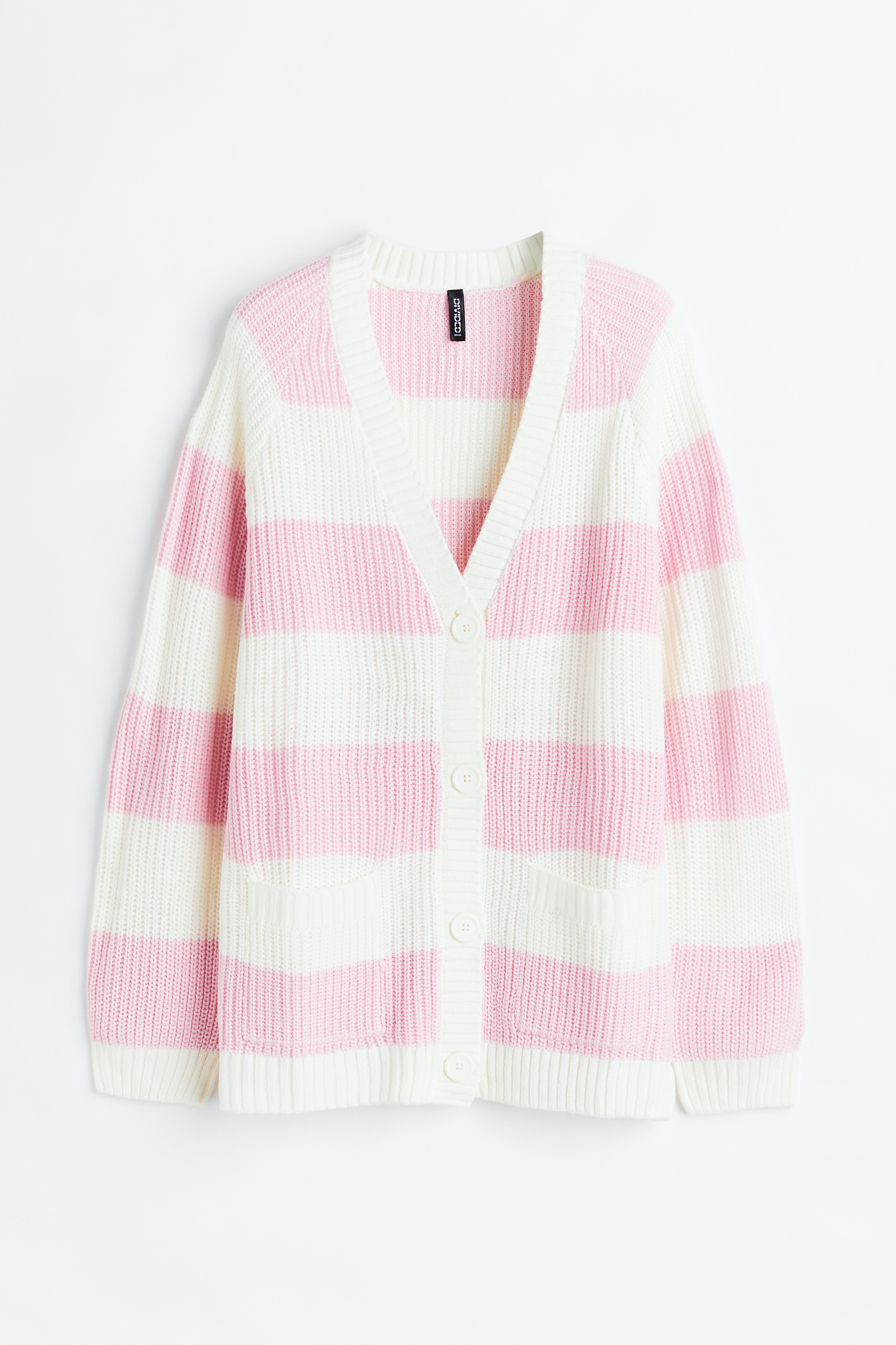 Pink and Gray Striped newest Cardigan