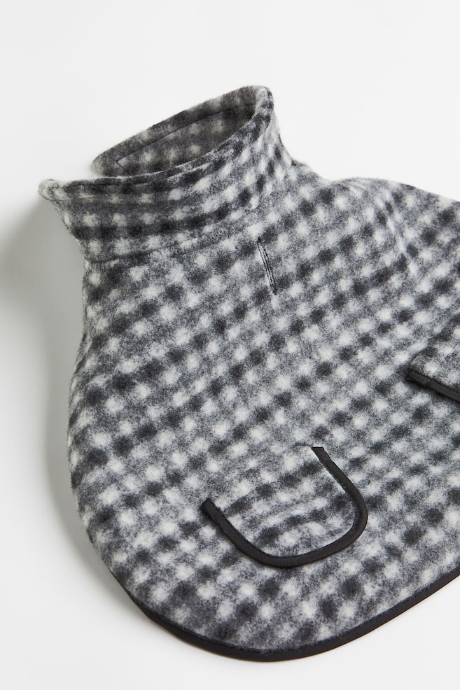 Fleece-lined dog jacket - Grey/Checked - 3