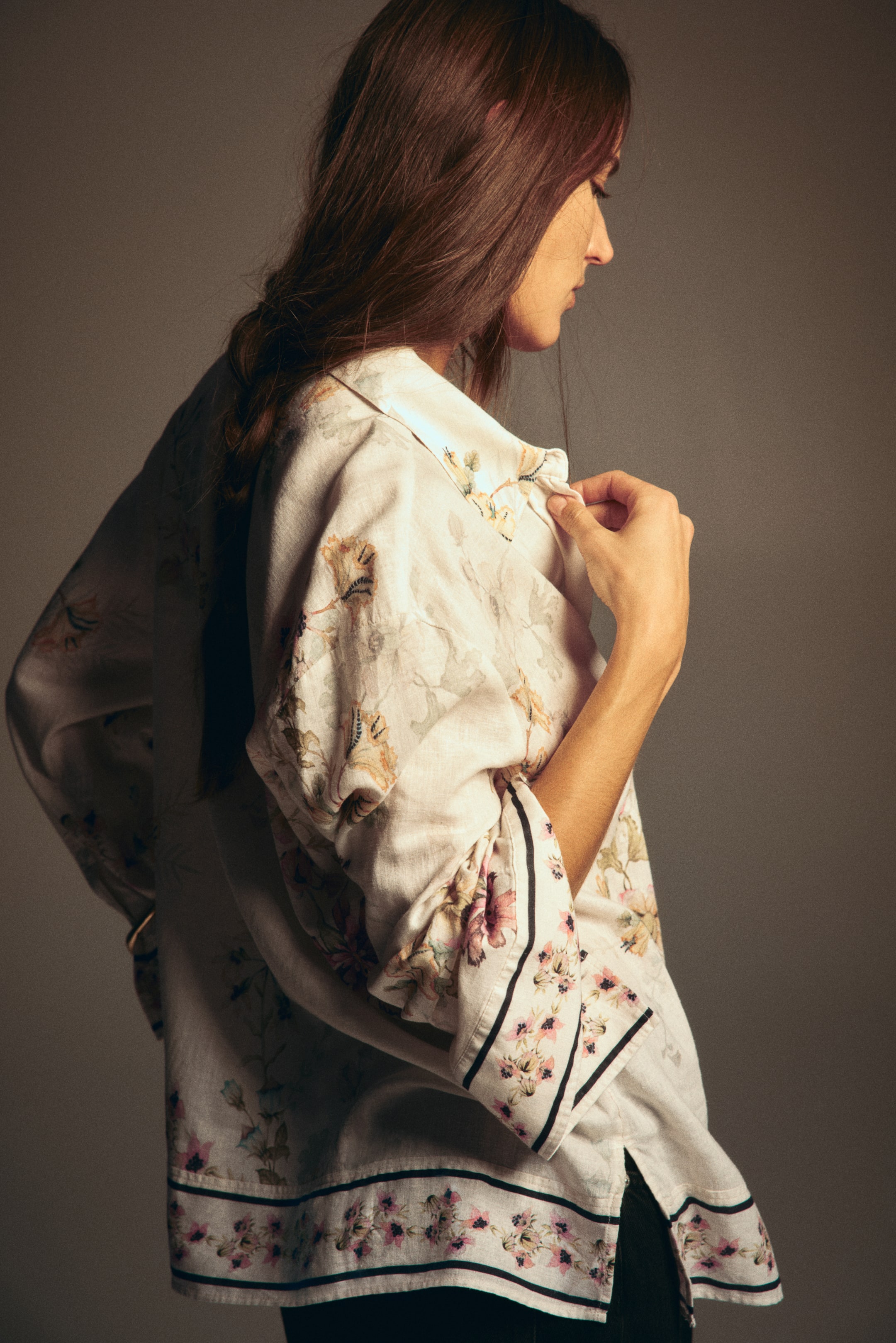 Chemise en lin mélangé