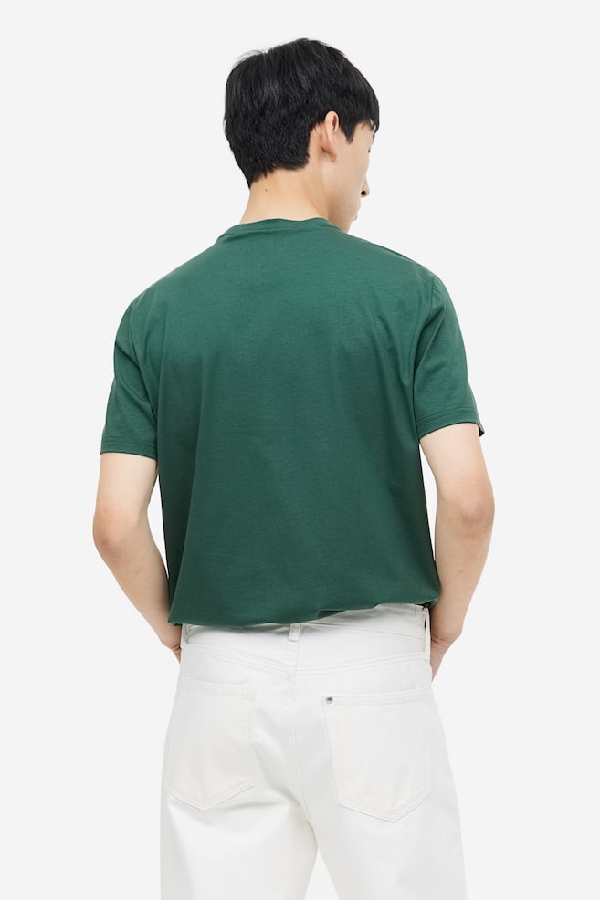 Slim Fit Pima cotton T-shirt - Dark green/White/Black/Light blue/dc/dc/dc - 7