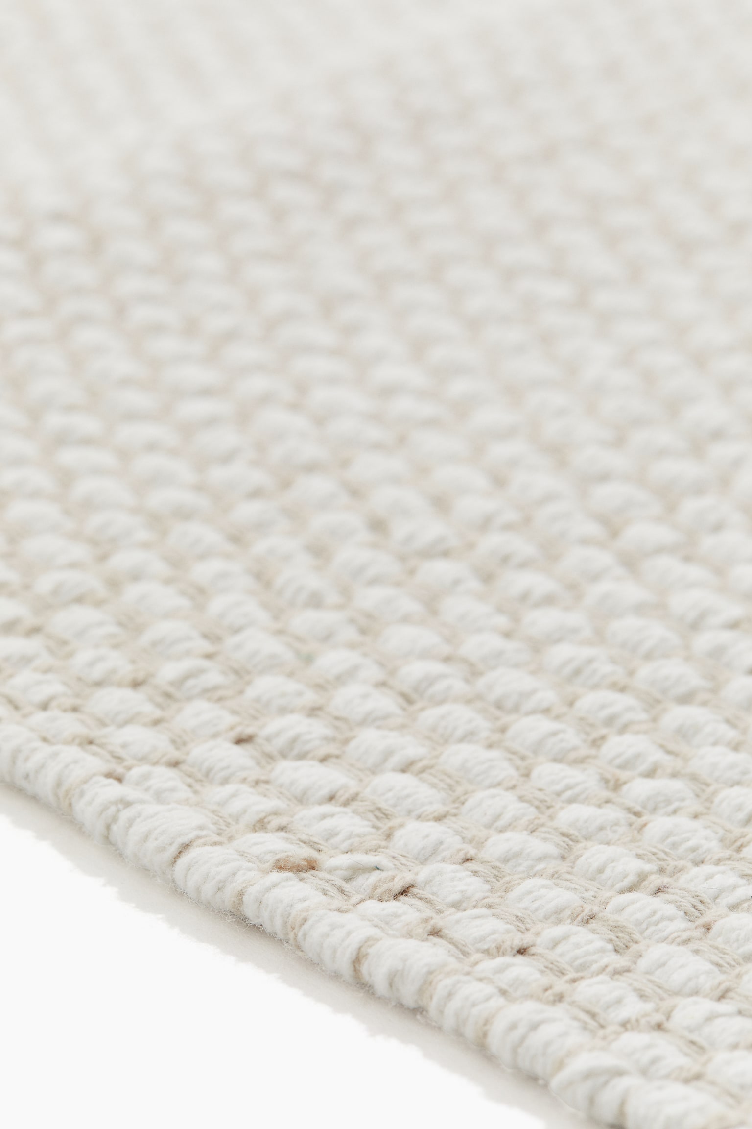 Textured cotton rug - White - 2