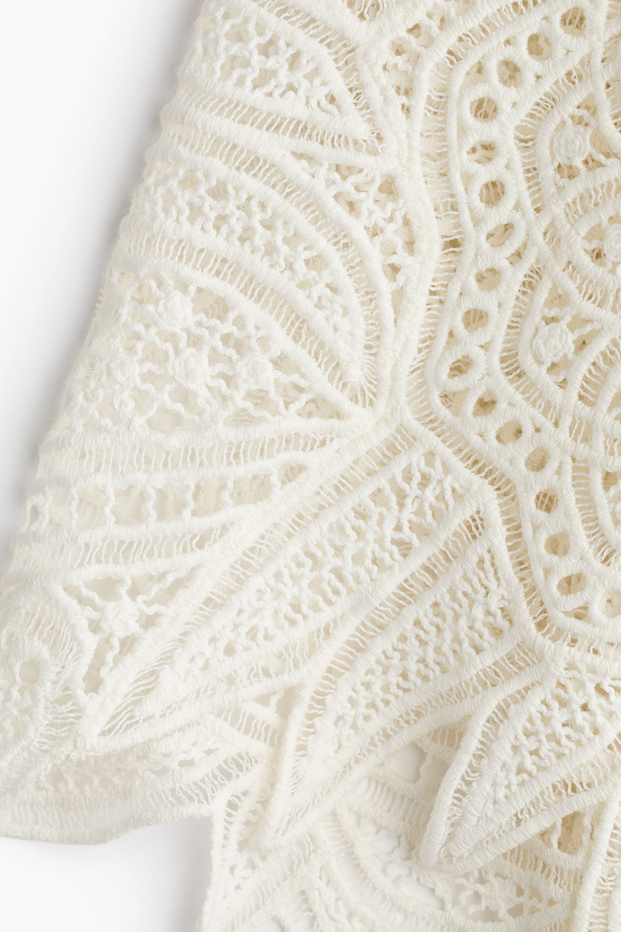 Jupe en lin mélangé avec broderie anglaise