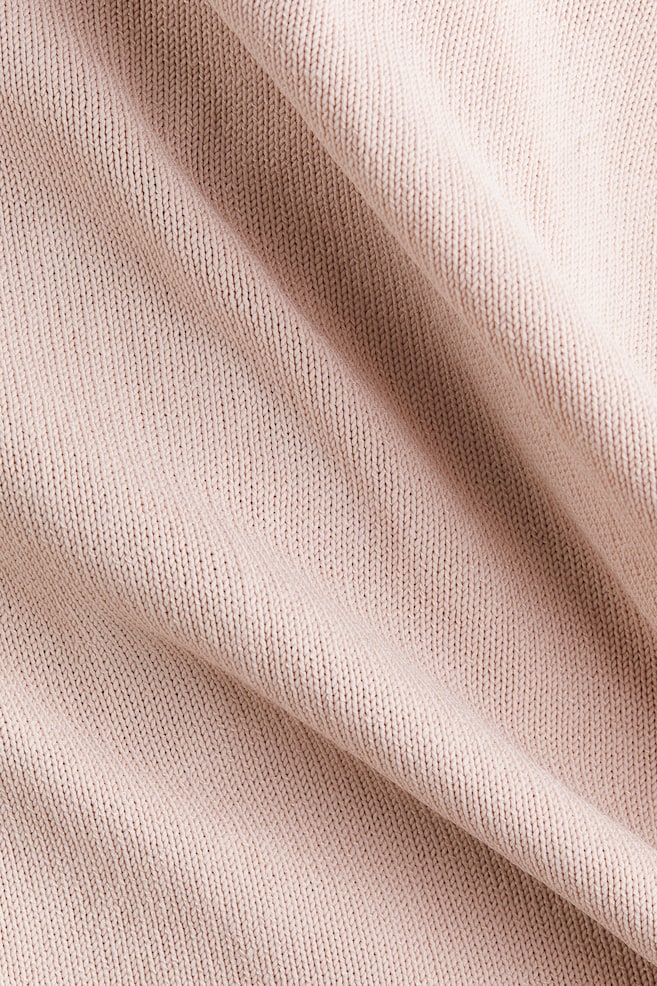 Rolled-Edge Sweater - Light dusty pink/Brown - 3