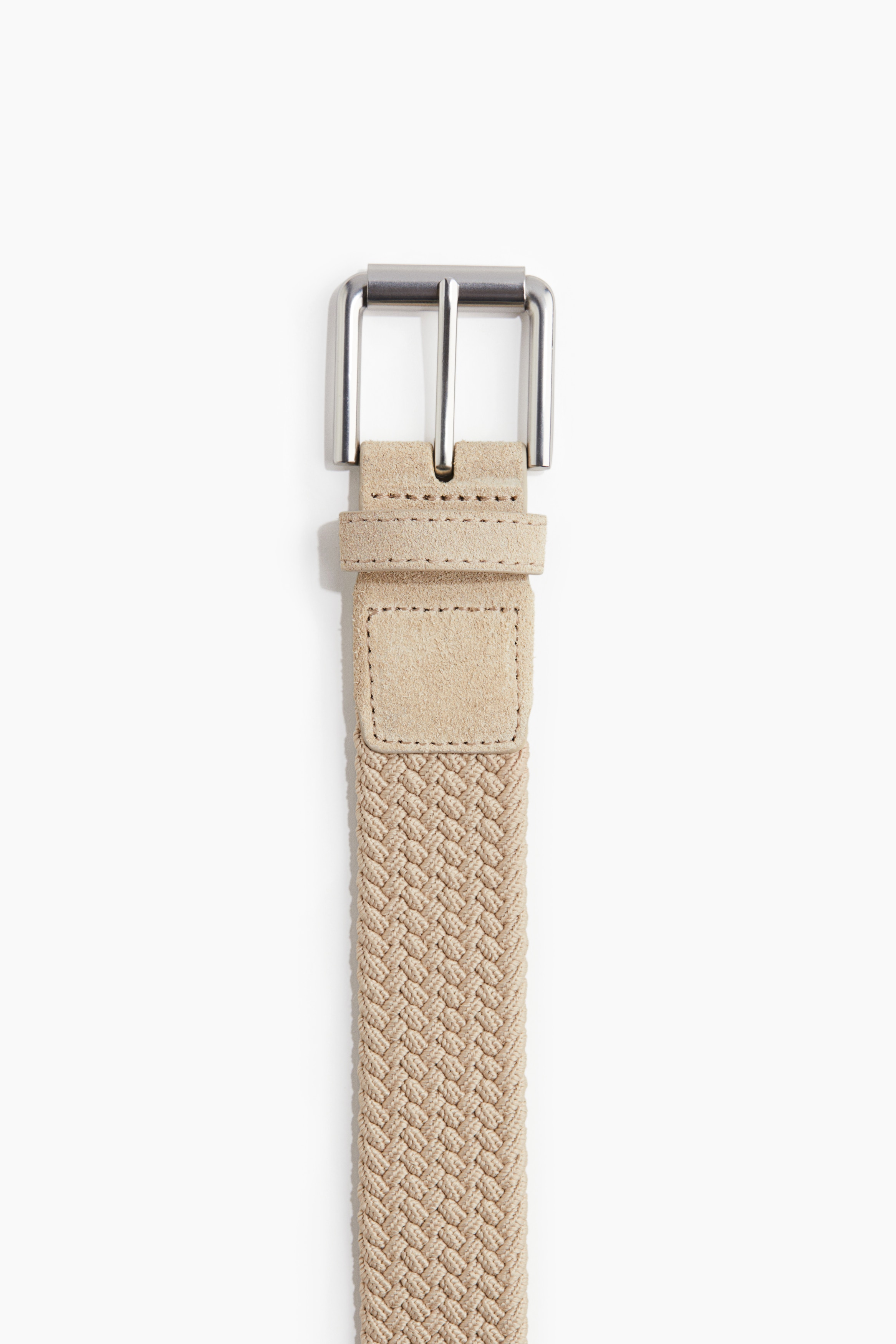 Elasticized Fabric Belt - Light beige - Men | H&M US display picture 1