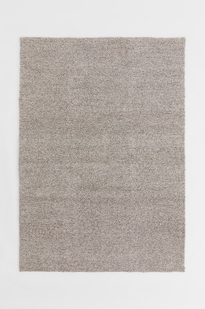 Textured-weave wool-blend rug - Brown marl - 4