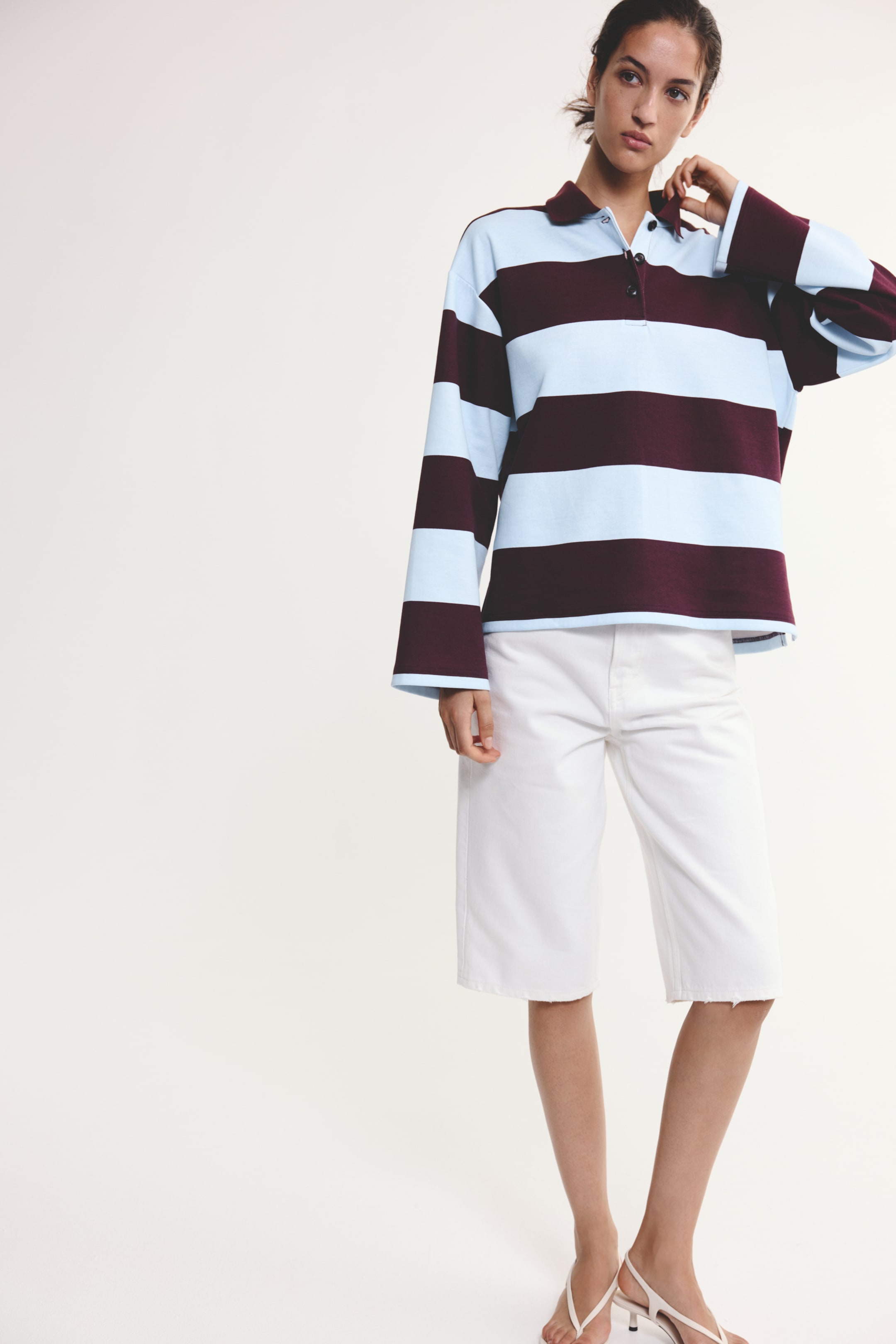 Polo en coton mélangé