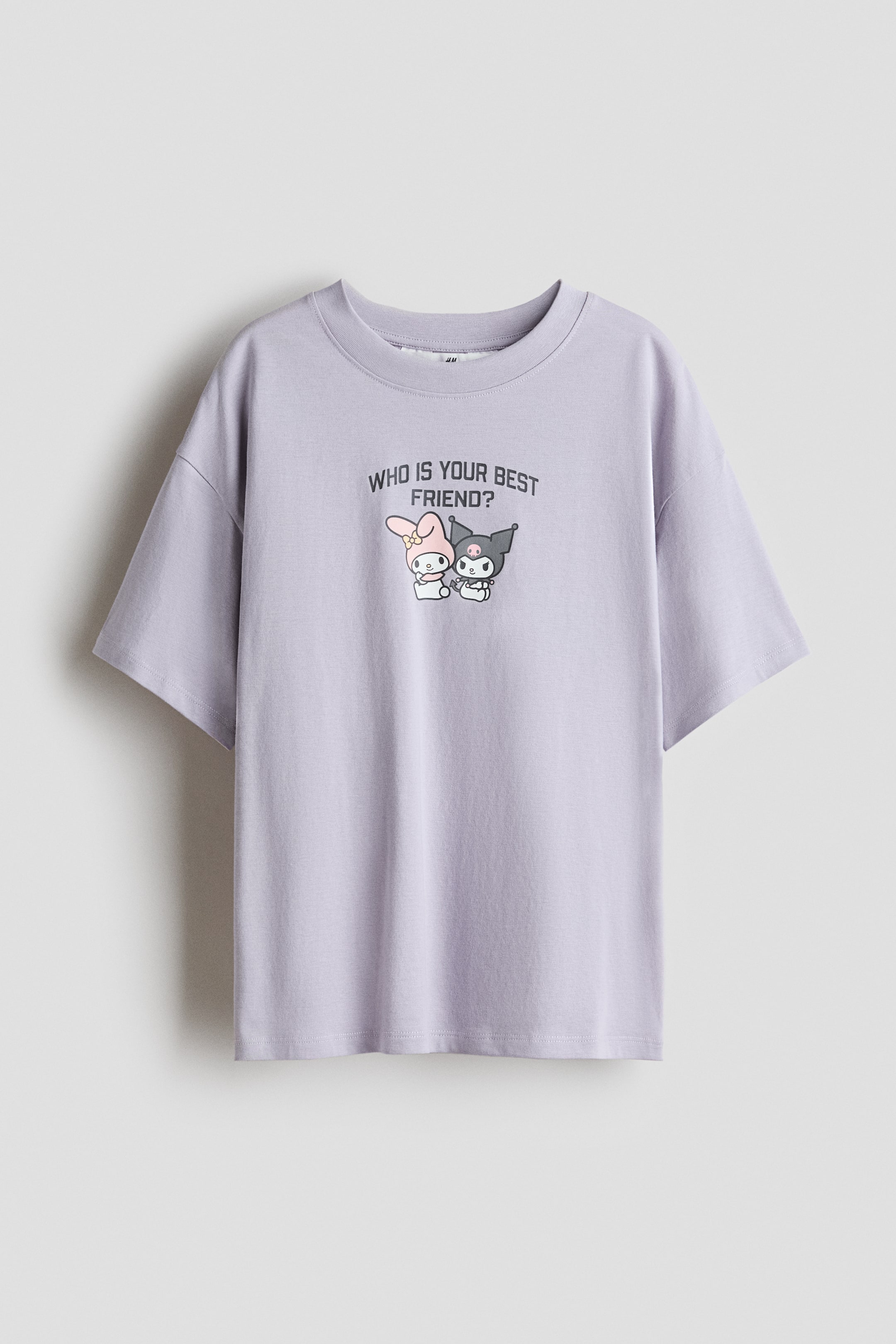 View larger image: Cotton T-Shirt with Printed Motif - Dusty purple/Kuromi - Kids | H&M US 1