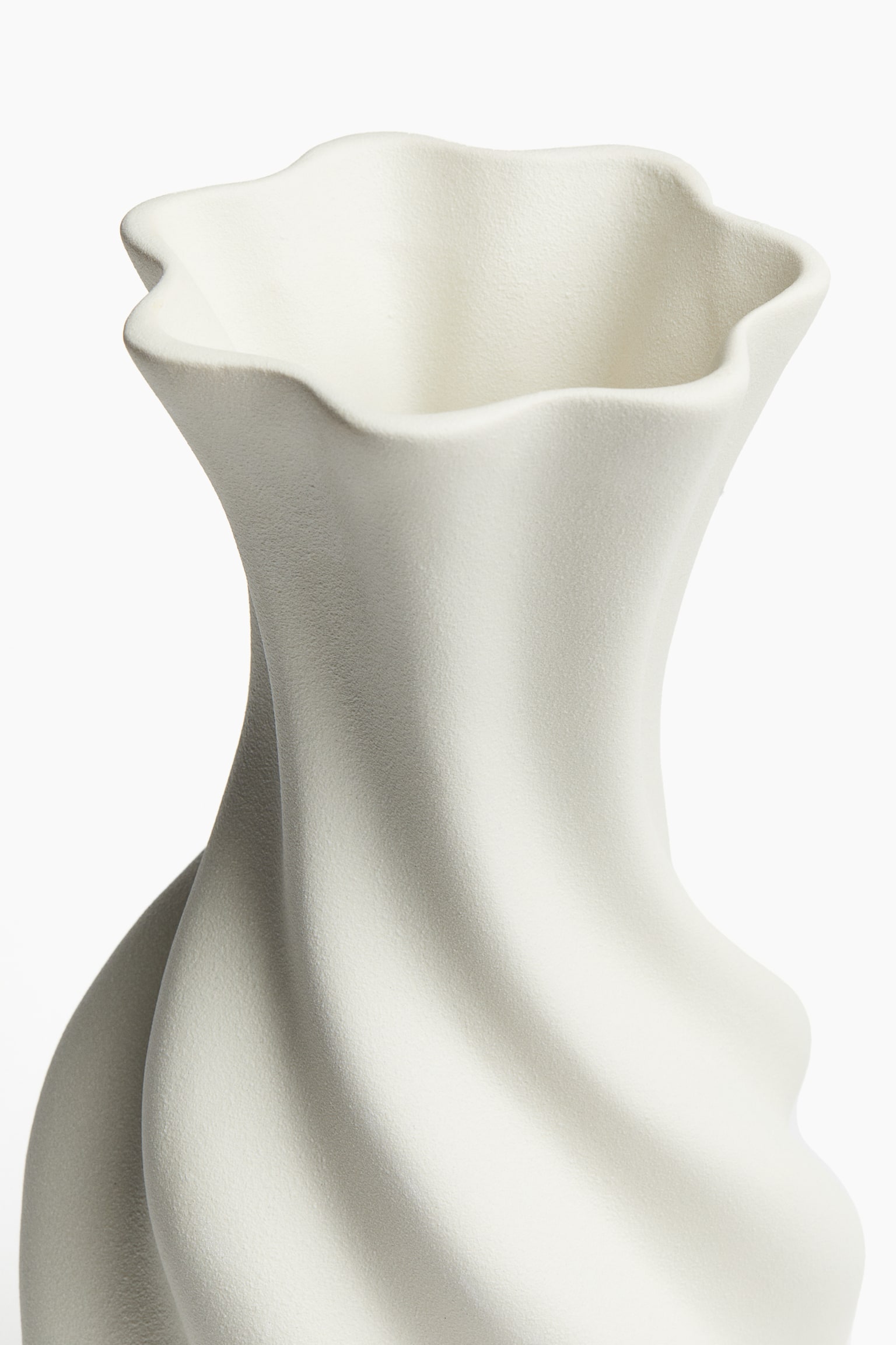 Tall stoneware vase - White - 3