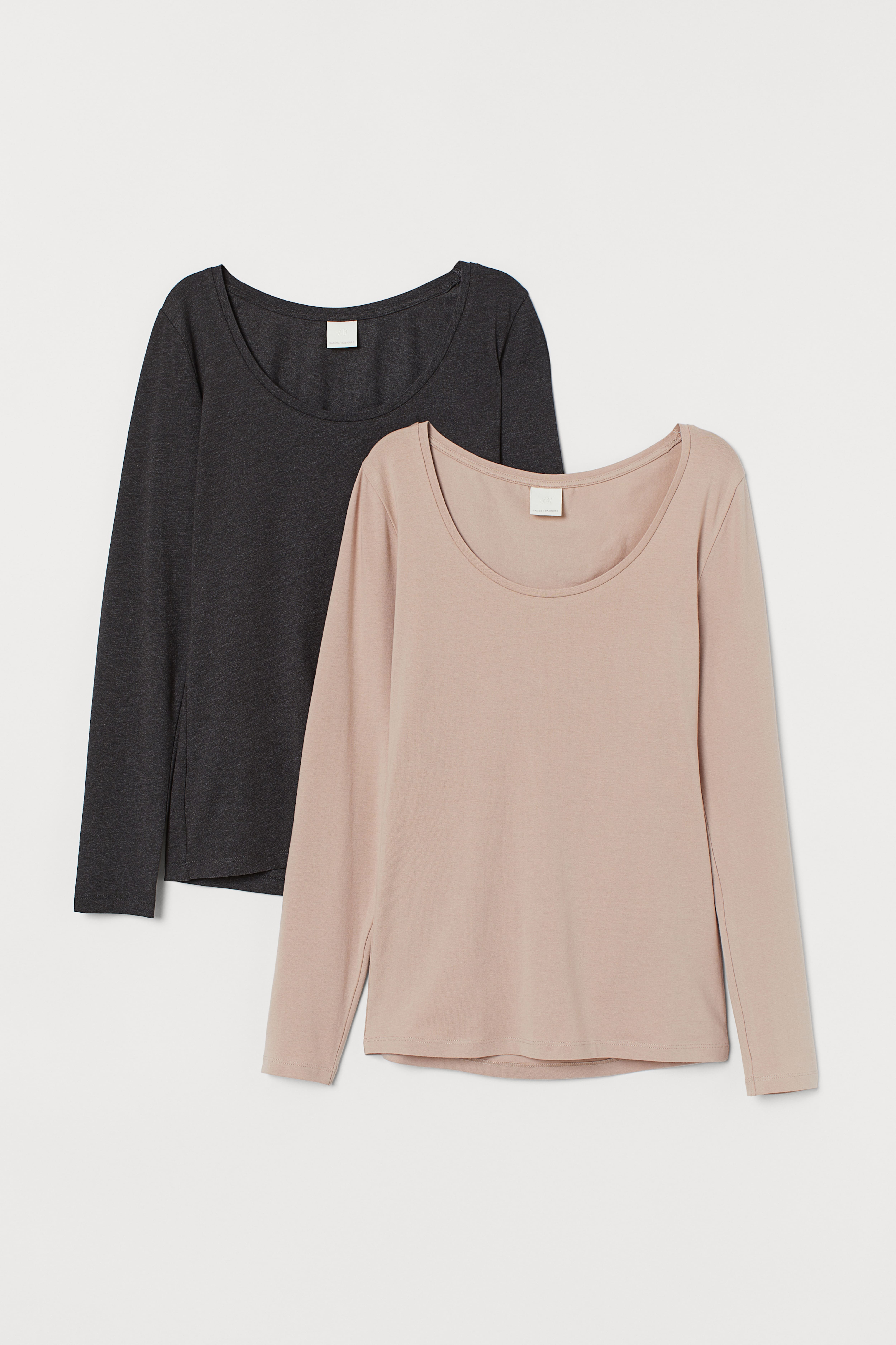 2-pack Jersey Tops - White/black - Ladies | H&M US