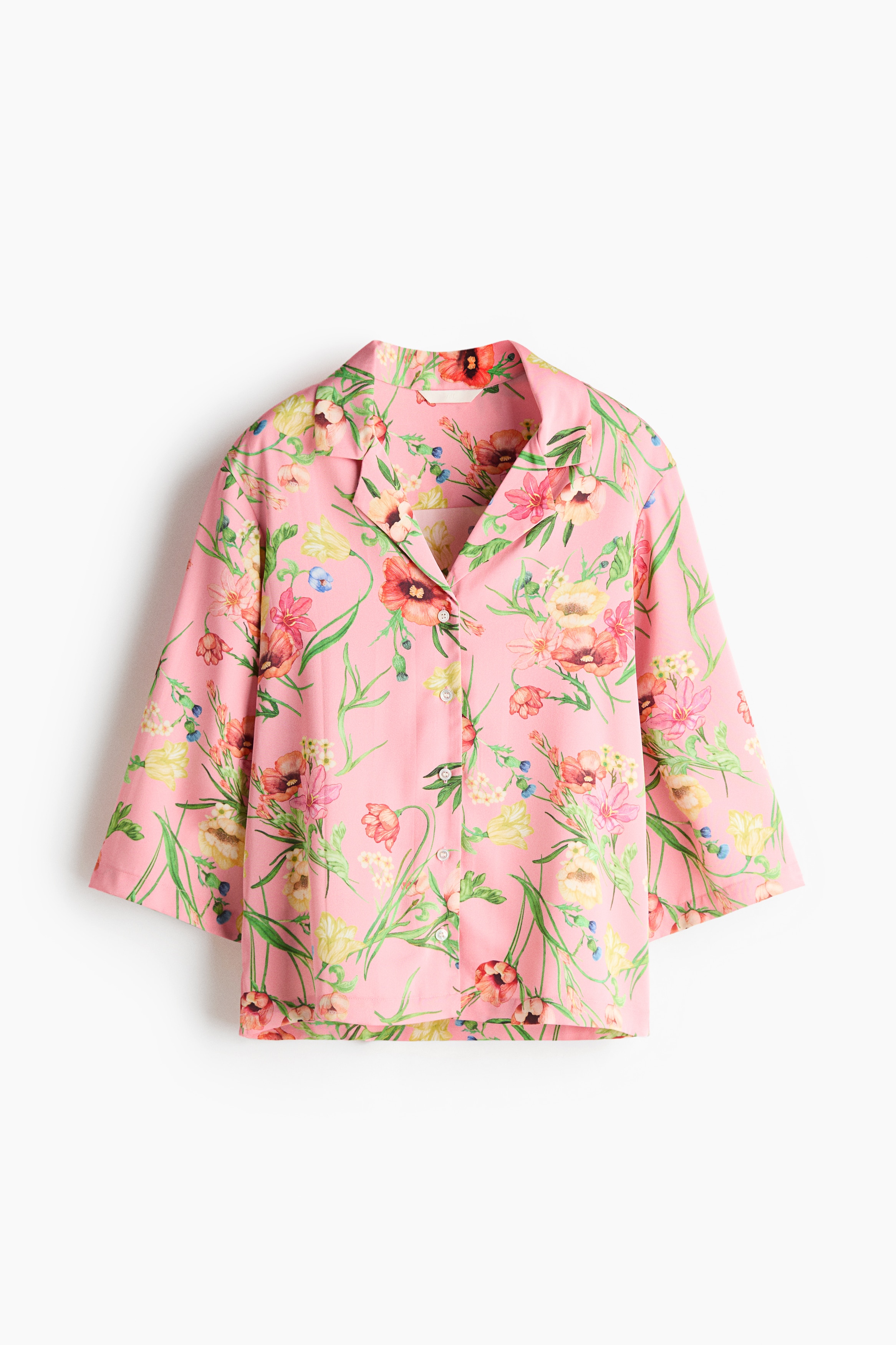 Patterned Resort Shirt - Light pink/floral