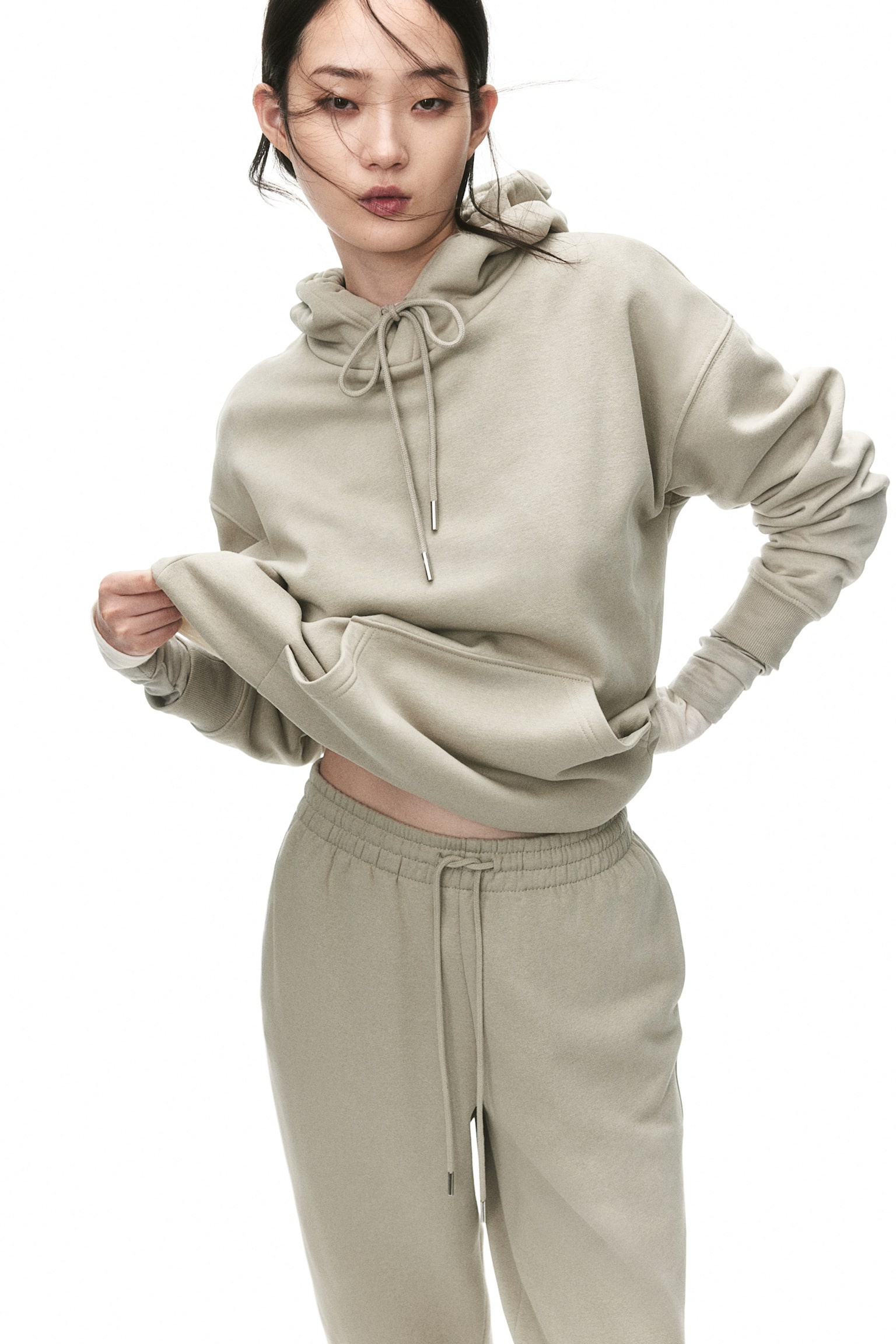 Hooded top - Light khaki green/Dark brown/Mole/Light grey marl/Light beige/Black/Dark grey - 3