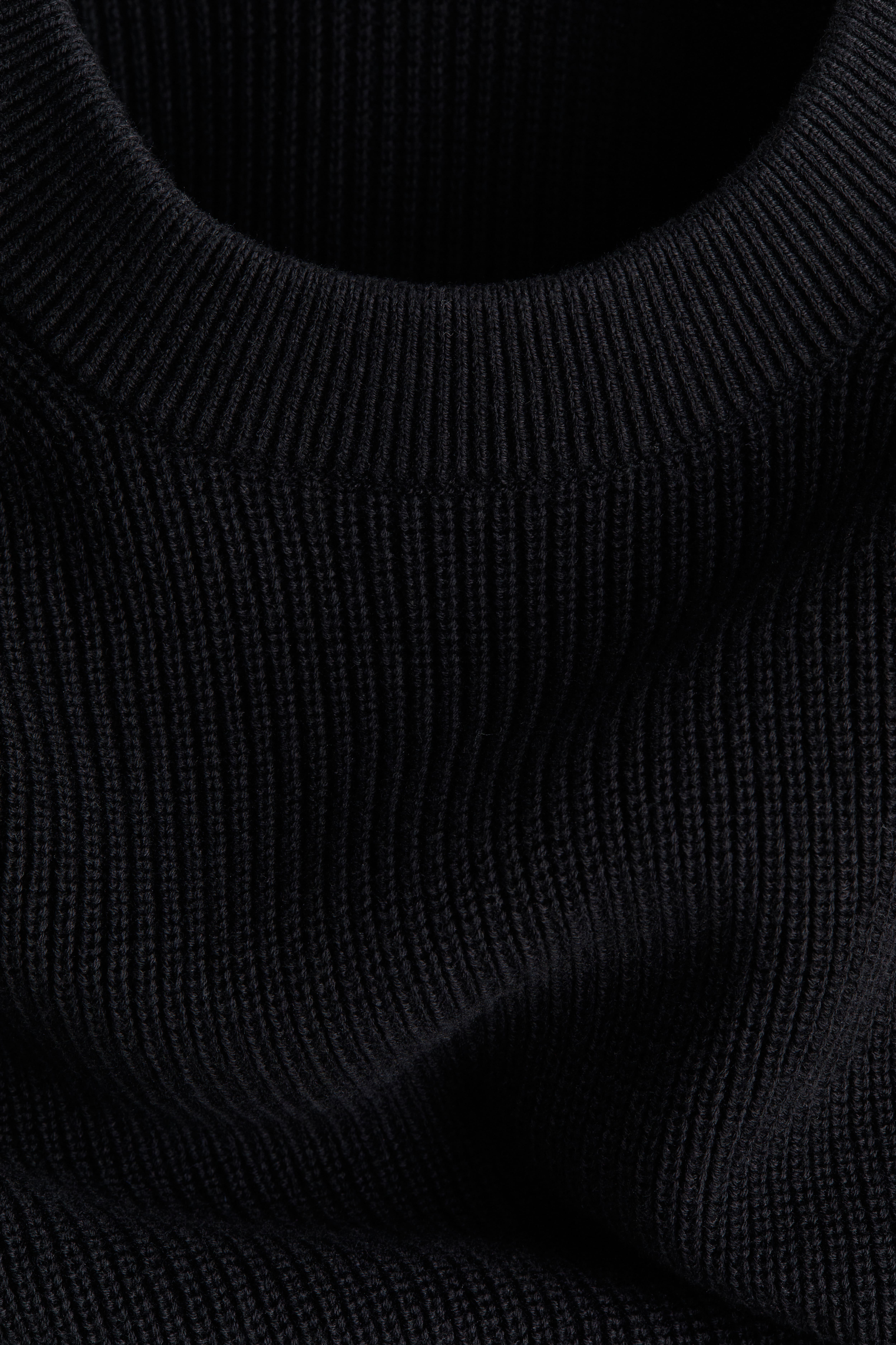 Regular-Fit Rib-Knit Cotton Sweater