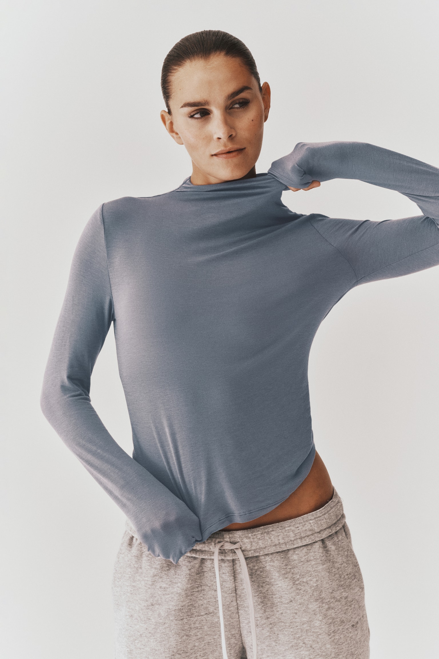 Женский топ H&M Move Warm Modal-Blend Base-Layer, цвет: Глиняный — фото 5