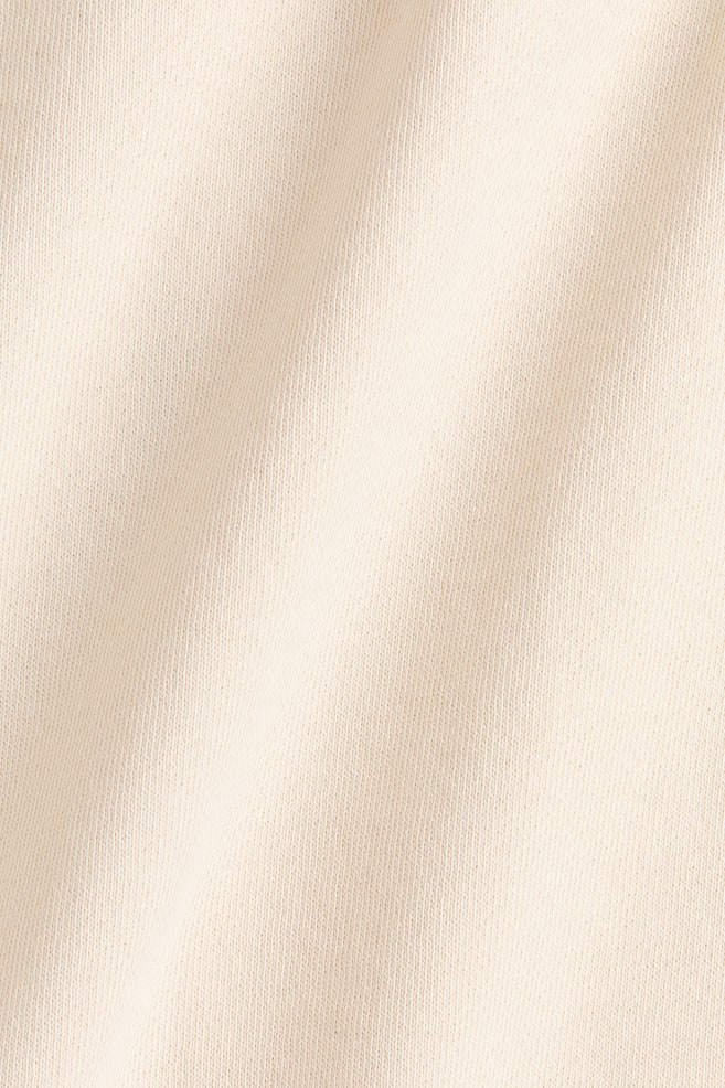 Baumwollsweatshirt mit Kurzarm-Hellbeige - 2