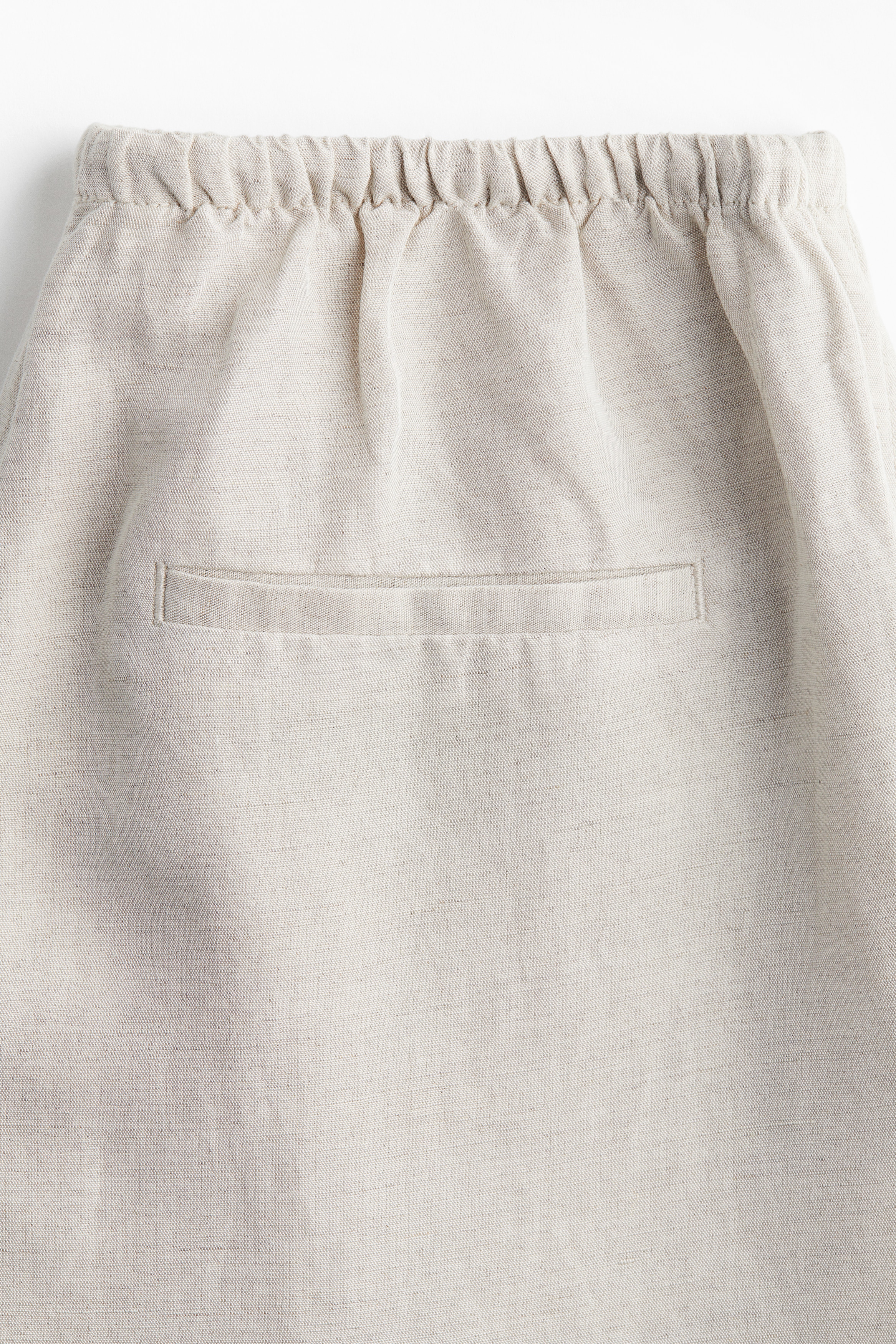 Straight linen-blend trousers