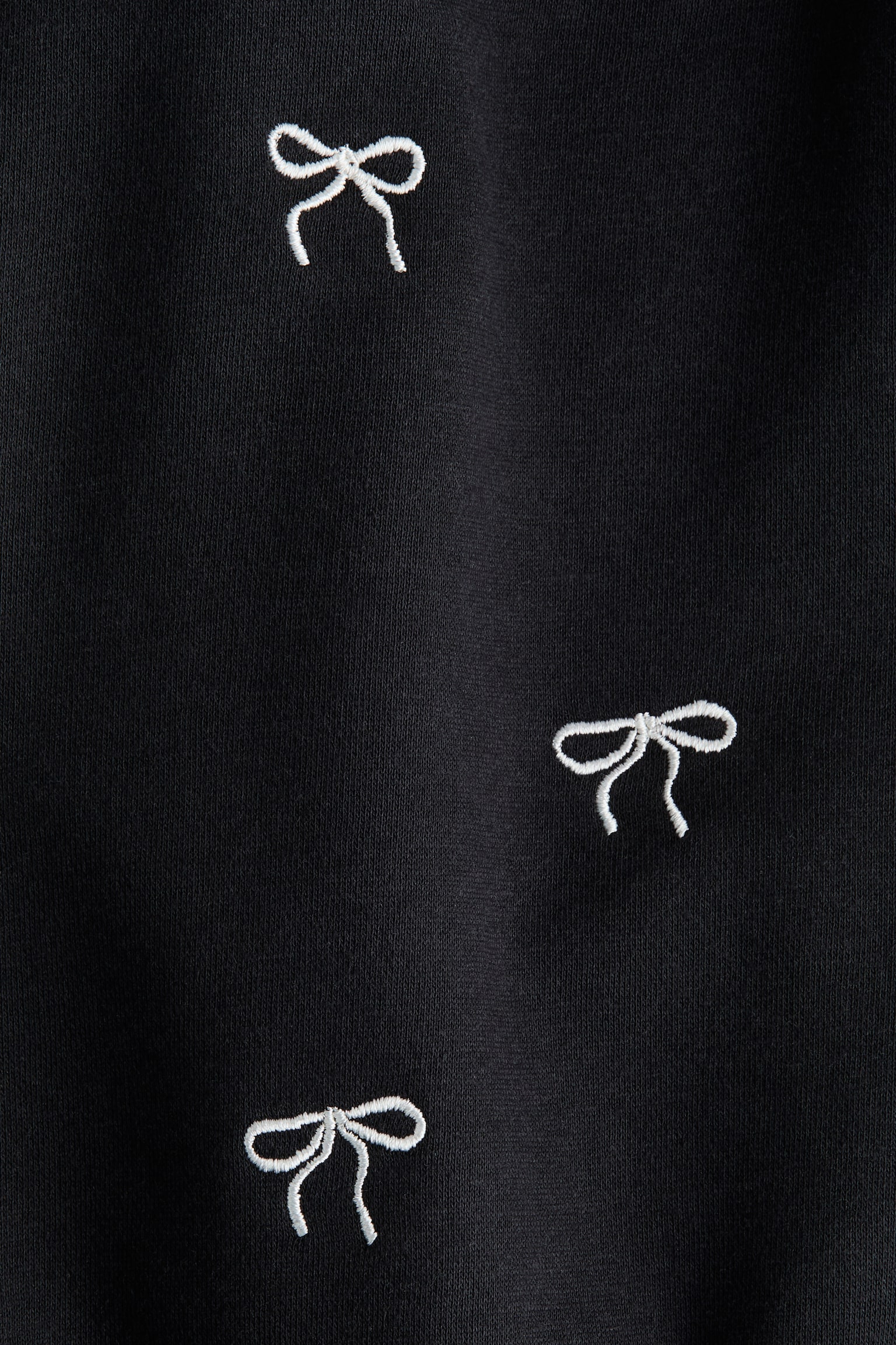 リボンディテール スウェットシャツ - ブラック／リボン/ホワイト／リボン - 2