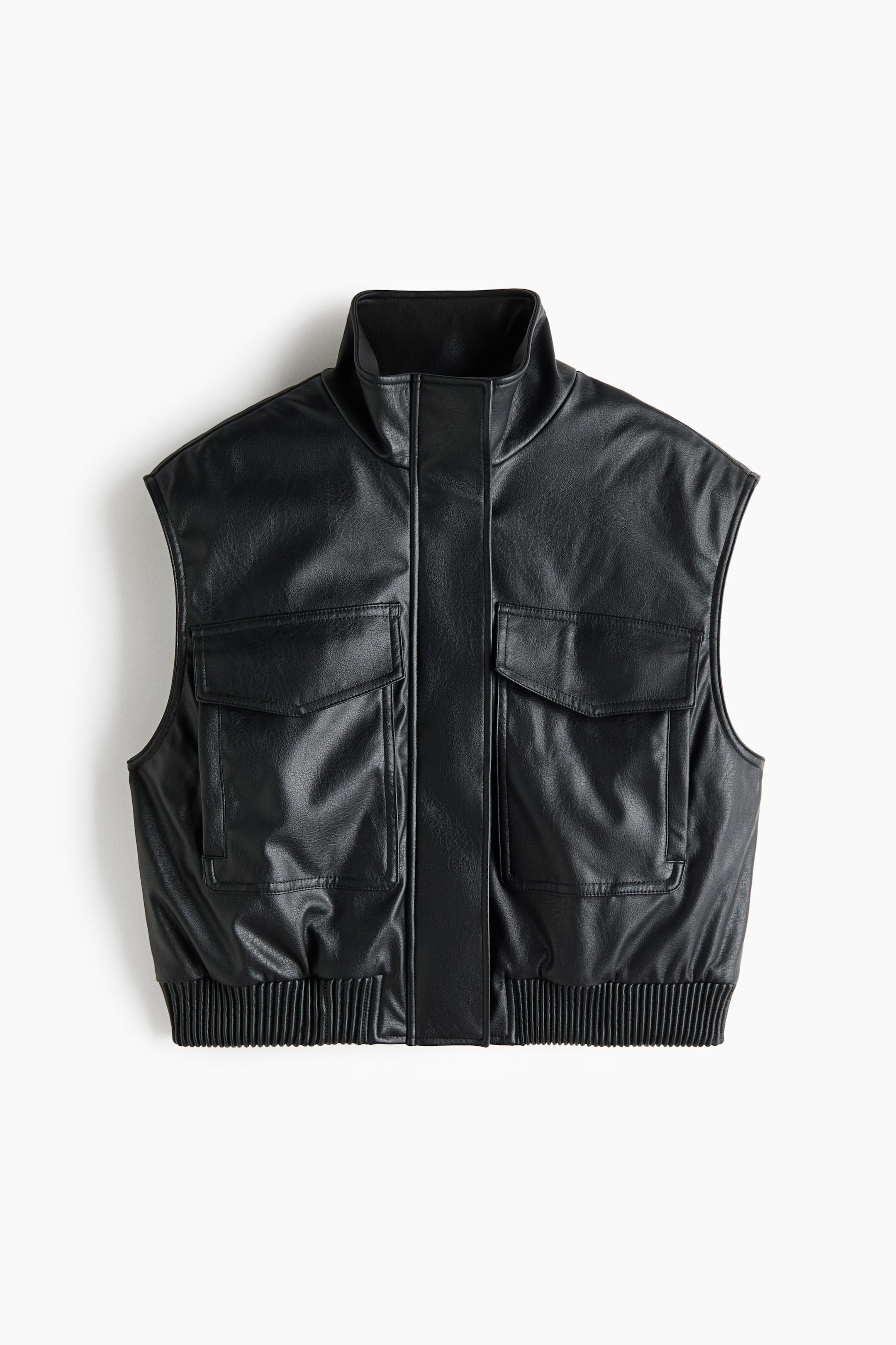 Женские жилеты H&M Oversized Coated Vest