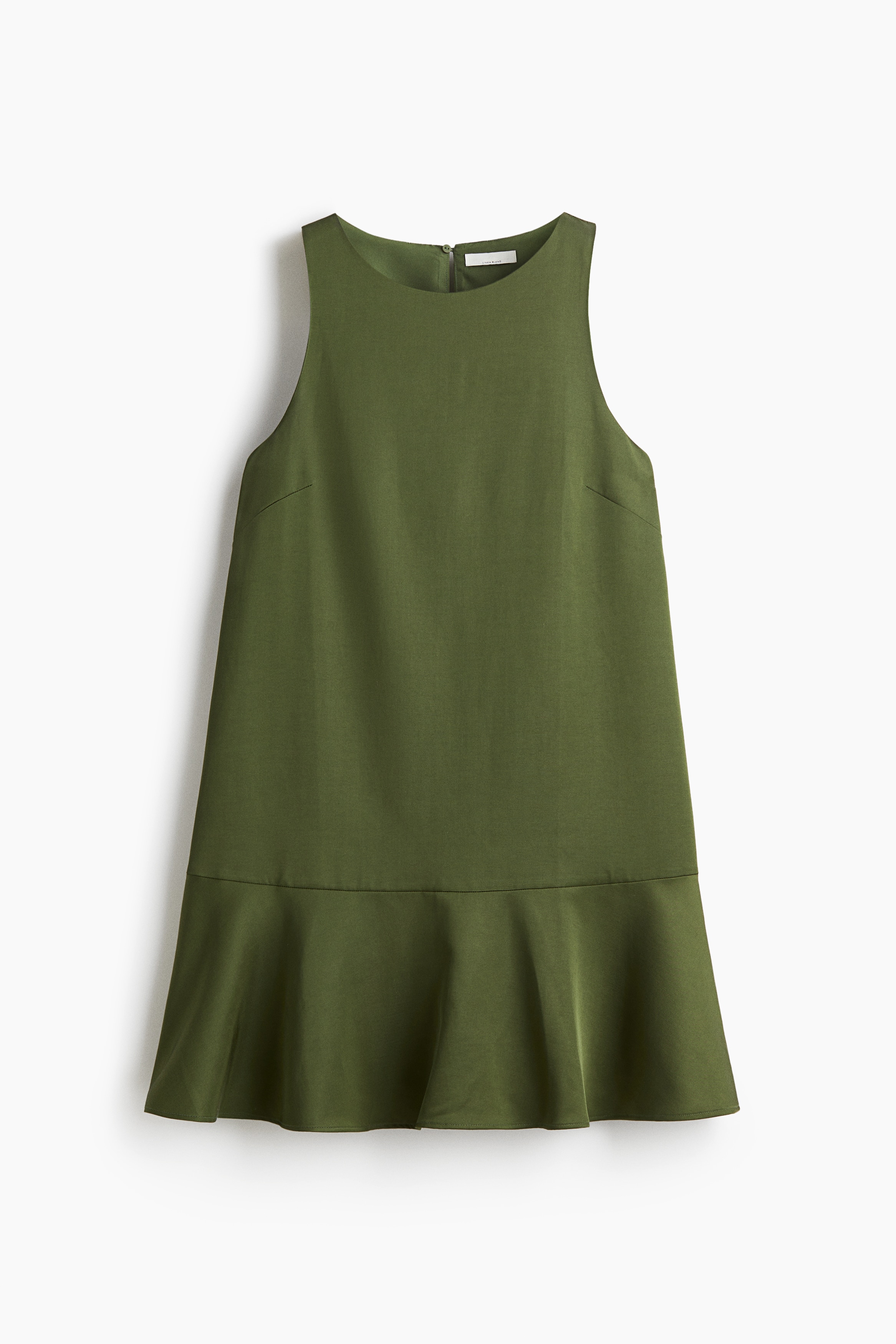 Robe trapèze - Vert foncé/Rouge vif/Beige clair/motif zébré/Noir