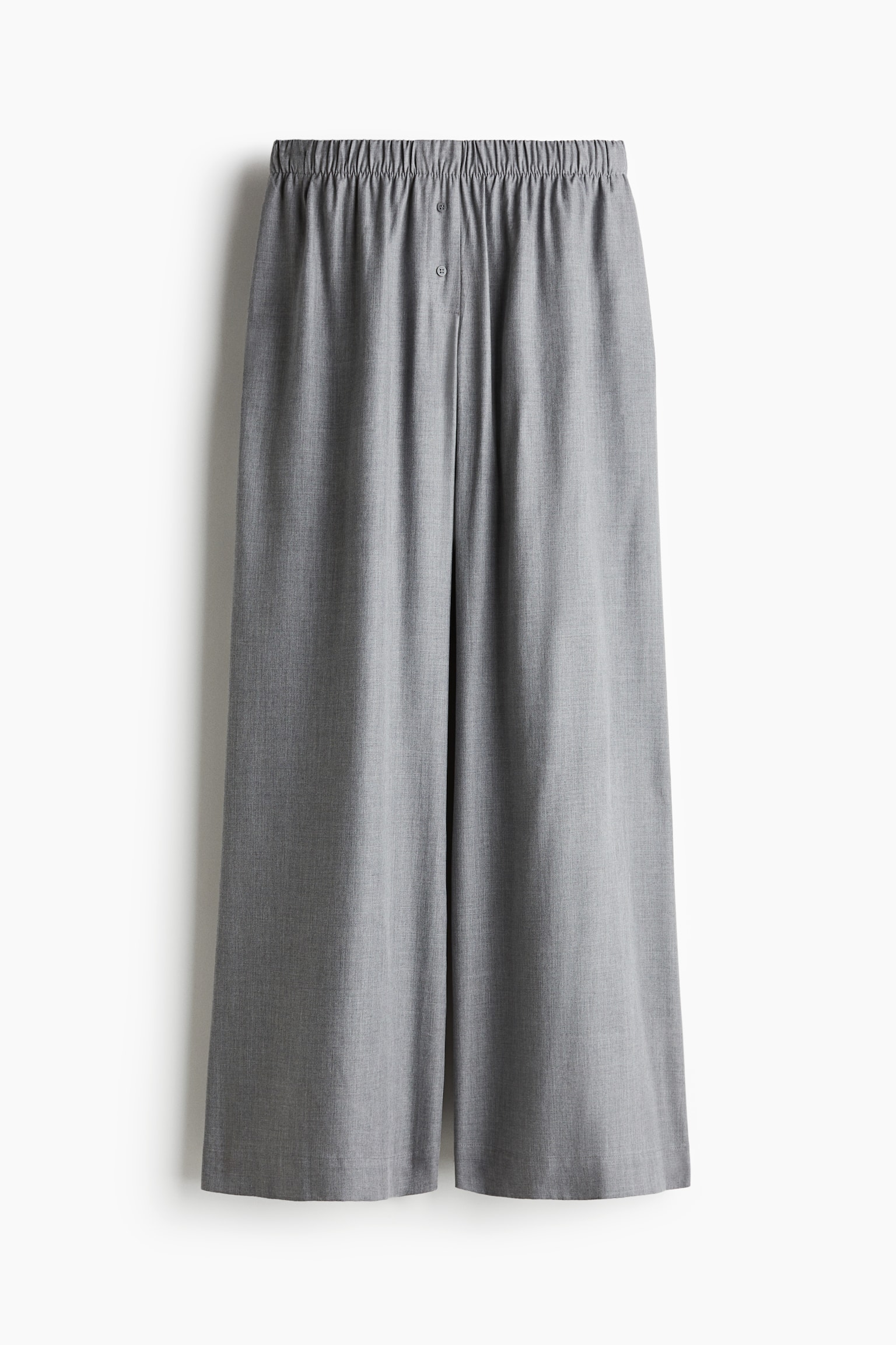 Flared lyocell trousers - Grey - 1