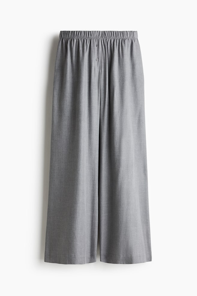 Pantaloni de lyocell evazați - Gri - 1