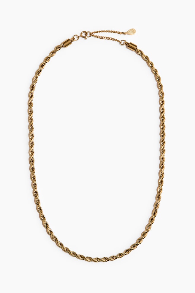 Waterproof twisted necklace - Gold-coloured - 1