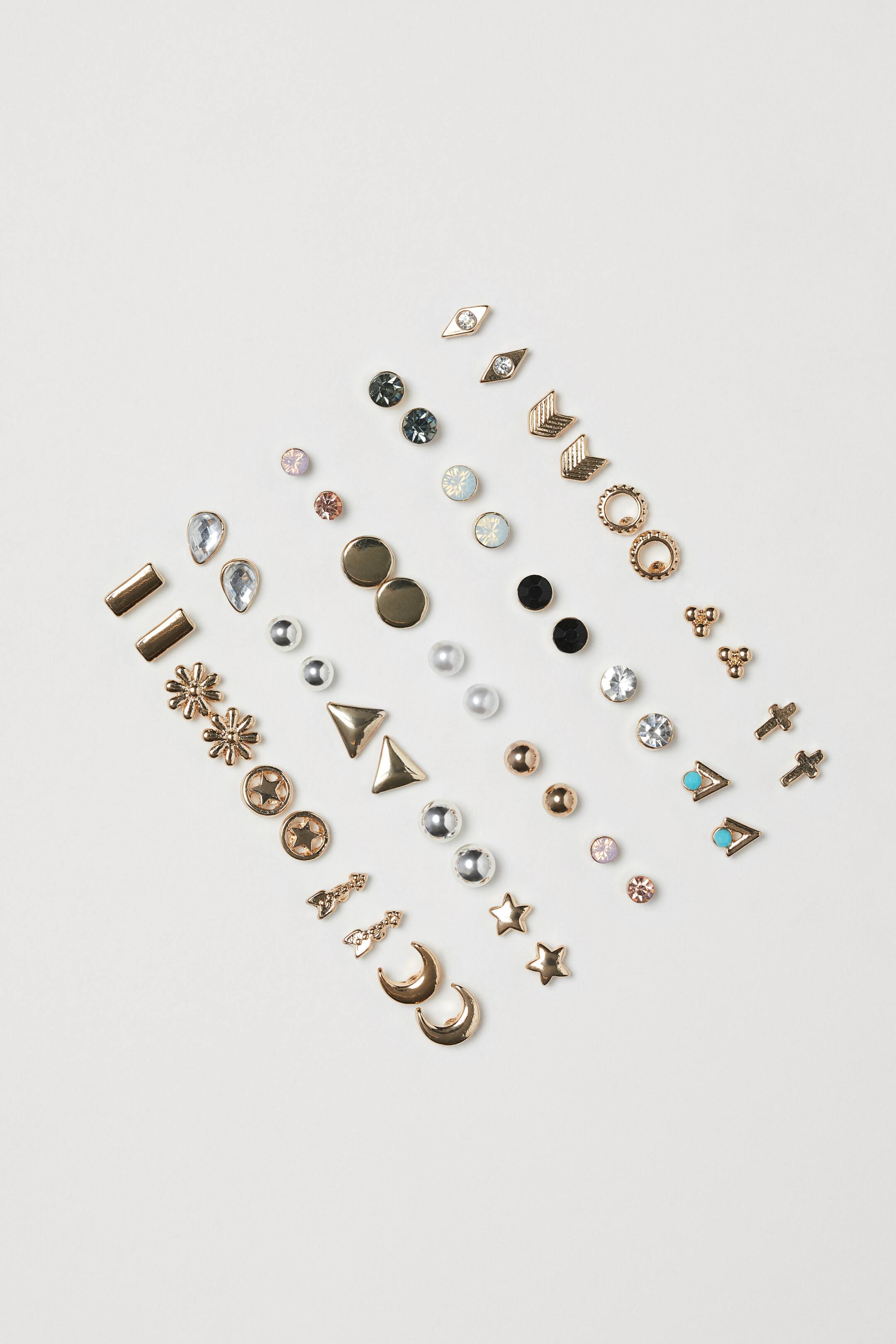 Nagyobb kép megtekintése: 25 pár beszúrós fülbevaló - Aranyszínű - NŐI | H&M HU 1