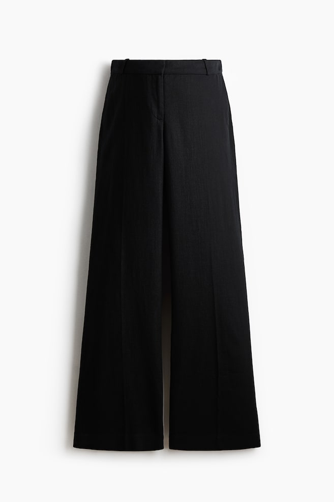 MAMA Linen-Blend Dress Pants - Black/Light beige/Dark brown/Khaki green - 1
